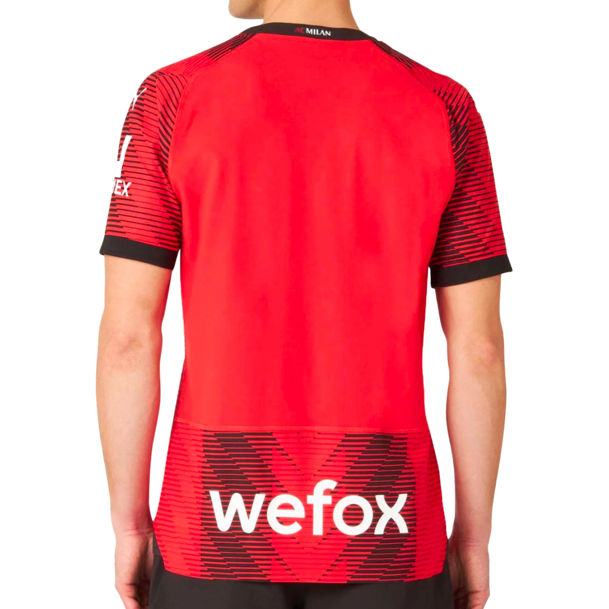 PUMA Men's AC Milan 2023/24 Home Jersey Red/Black、mySite、noshort