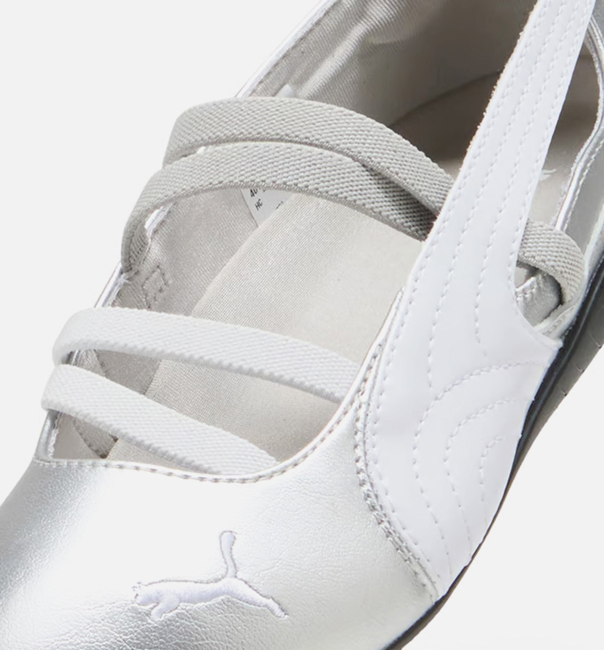 Speedcat Ballet Metallic Womens Lifestyle Shoe - Silver/White/Grey、mySite、dreamappss
