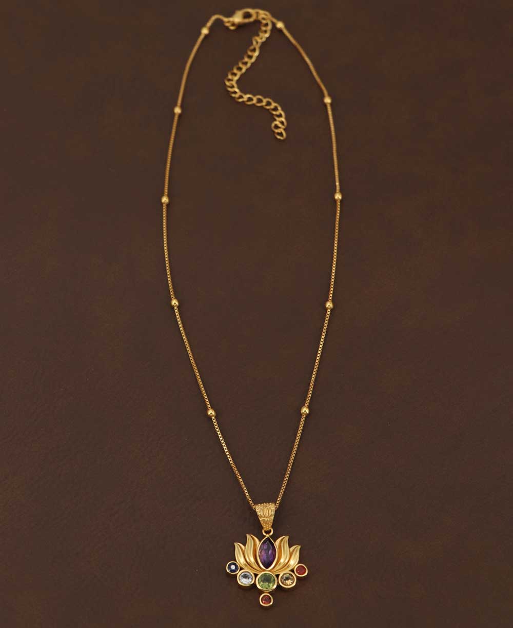 Chakra Gemstone Gold Plated Necklace、mySite、topwebapps