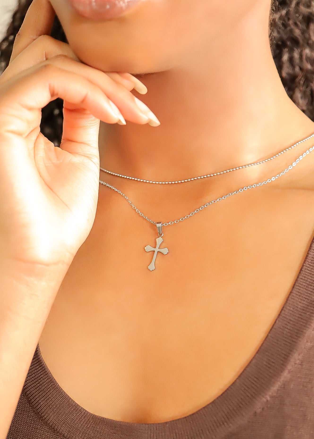 Stainless Steel Blank Cross Pendant / PDJ5001、mySite、dreamappss