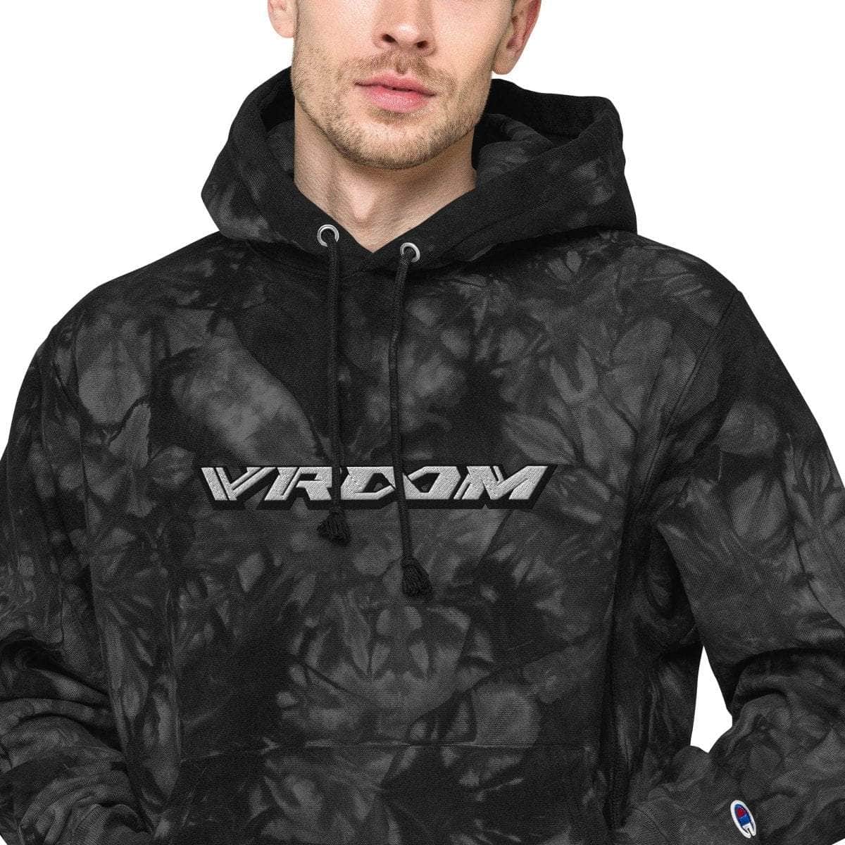  VROOM x For The Dub Embroidered Unisex Champion Tie-Dye hoodie、mySite、merchandisen