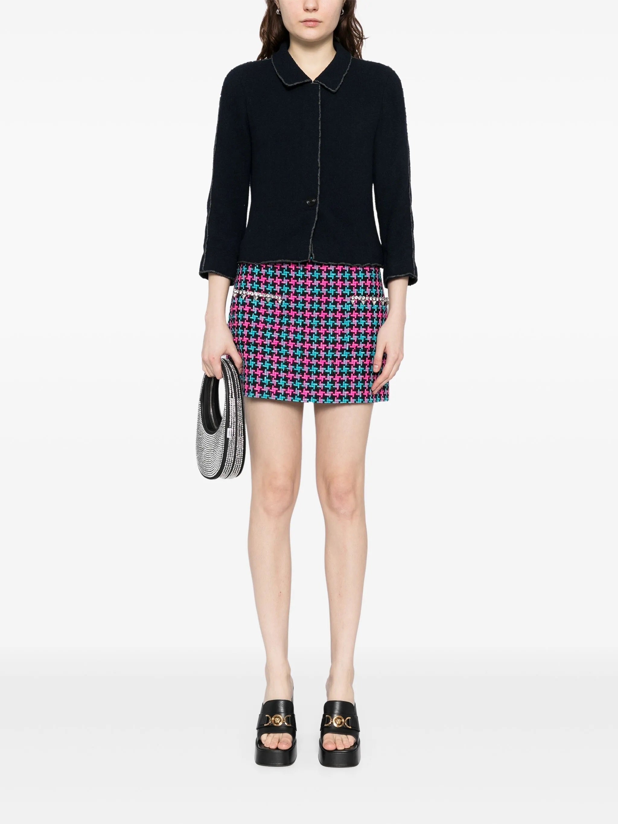 Navy Frayed Hem Jacket、mySite、garminoutage.com