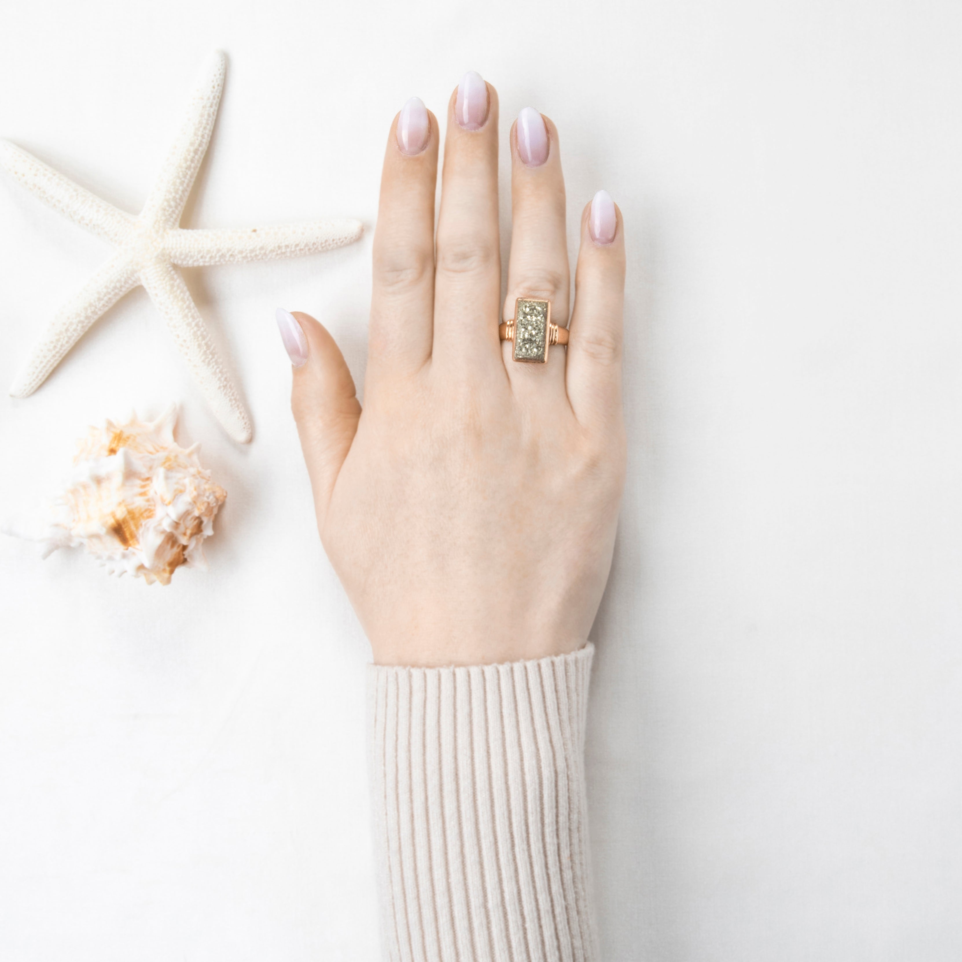 Antique Victorian Heavy 14k Rose Gold Pyrite Fool's Gold Ring 8.00、mySite、hinf8tx79