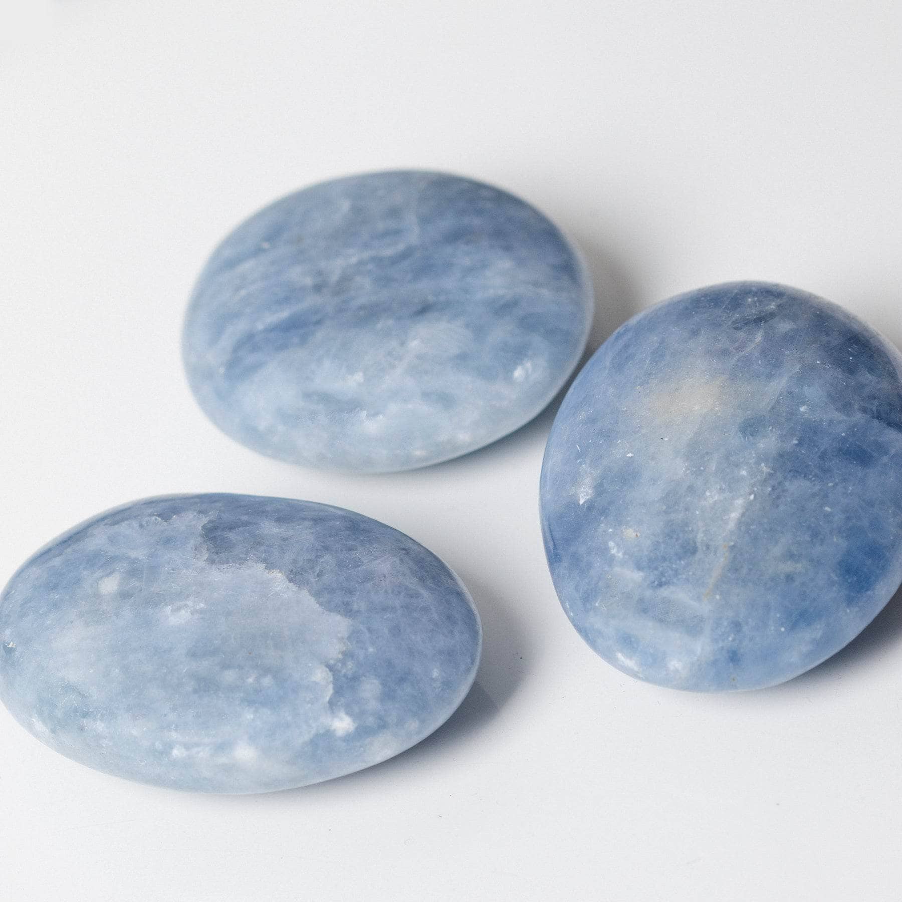 Blue Calcite Palm Stones - AAA Premium Quality、mySite、hinf8tx79