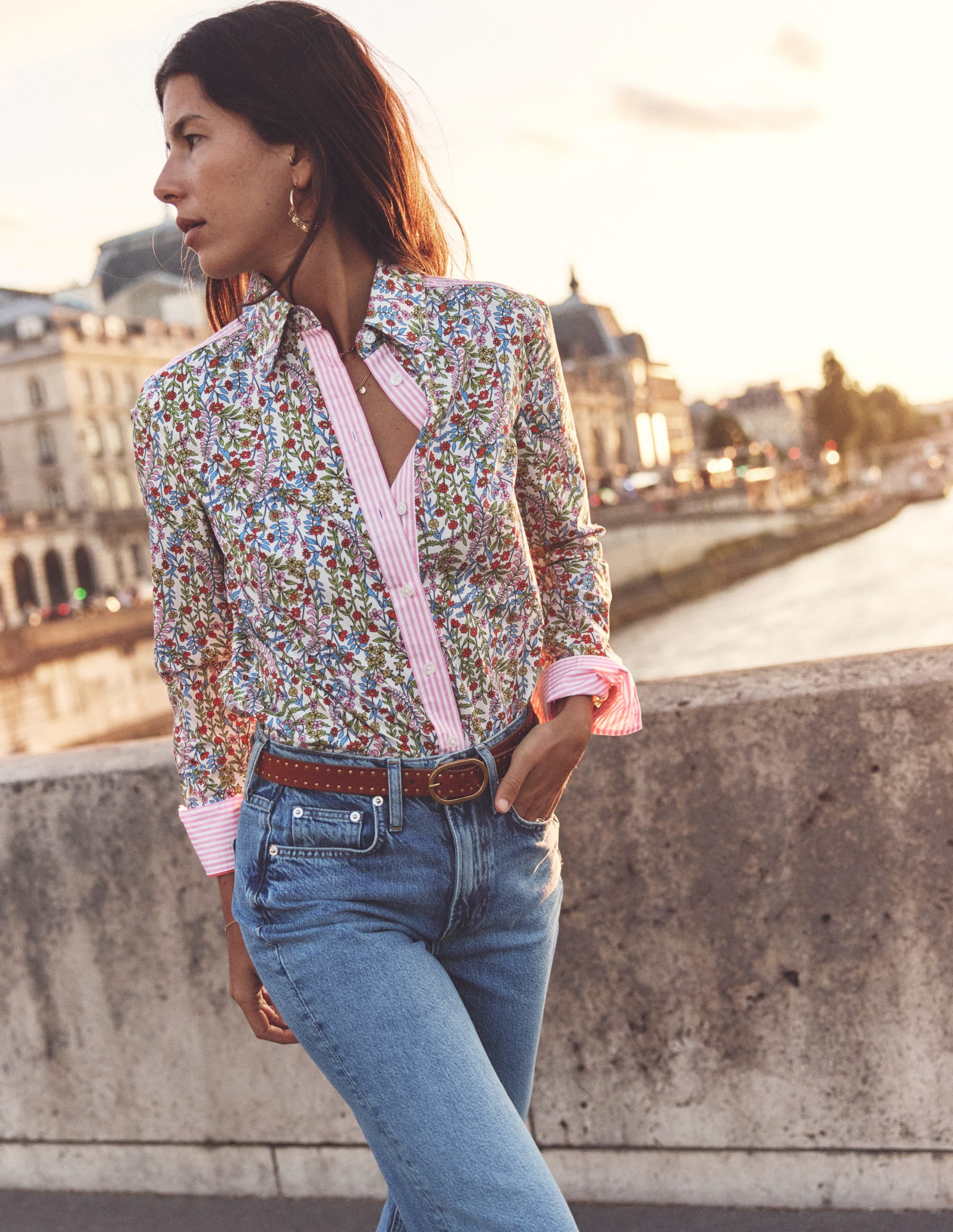  Sienna Cotton Shirt-Ivory, Foliage Buds、mySite、ashleygrahame