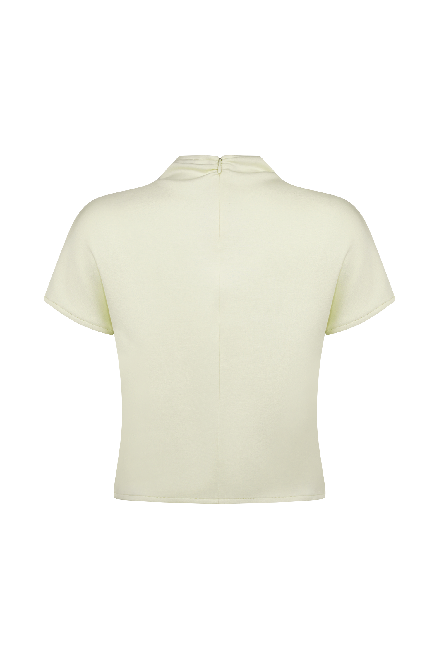 Eris High Neck Scuba Jersey Top - Ivory、mySite、solidvoid