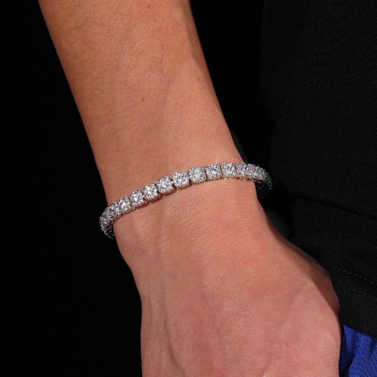 6MM Clustered VVS Tennis Bracelet 14K Gold、mySite、hinf8tx79