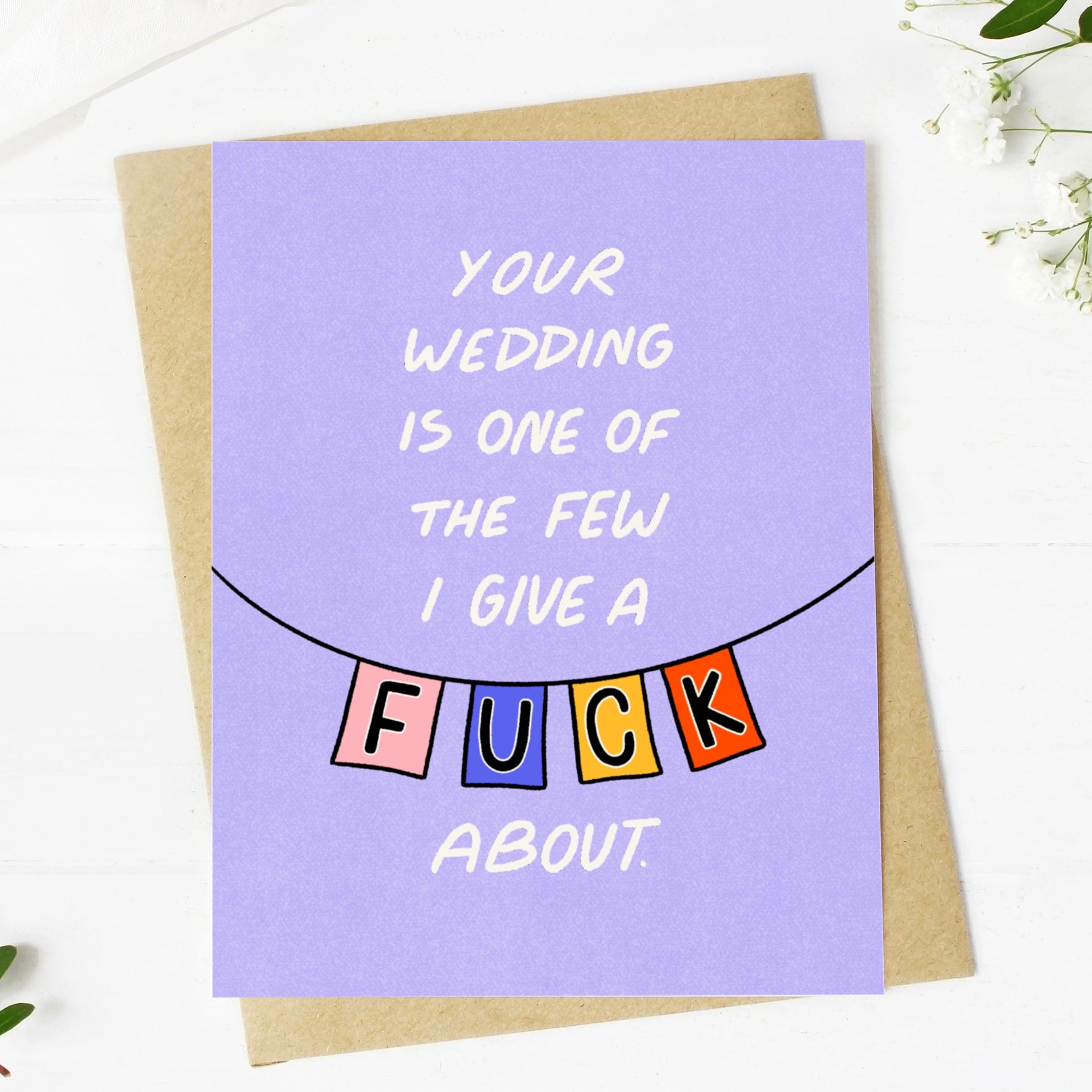  Your Wedding Is One Of The Few I Give a F*ck About Wedding Card、mySite、elrpsem3k