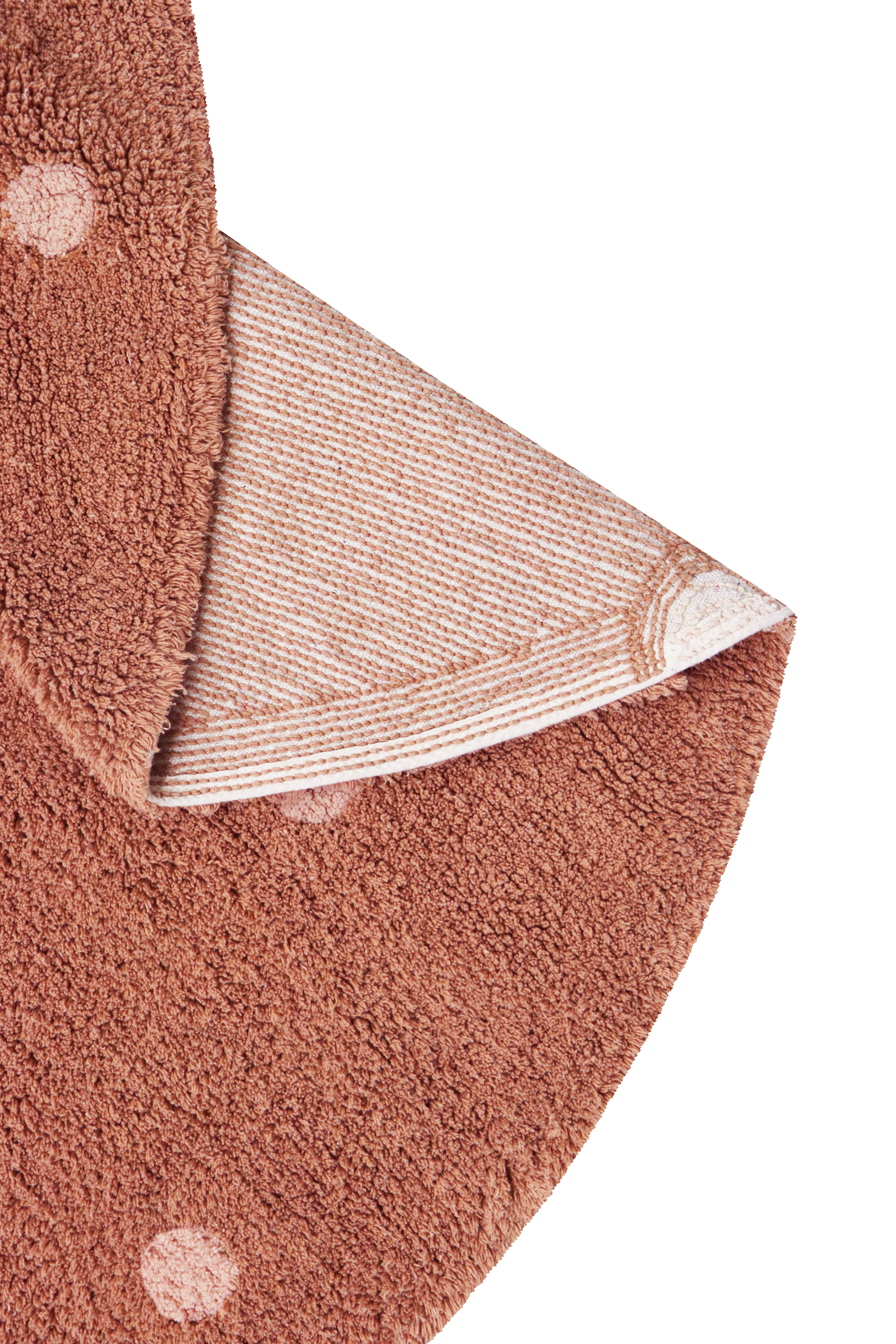 WASHABLE ROUND RUG DOT CHESTNUT、mySite、gigharbornorthrealestate