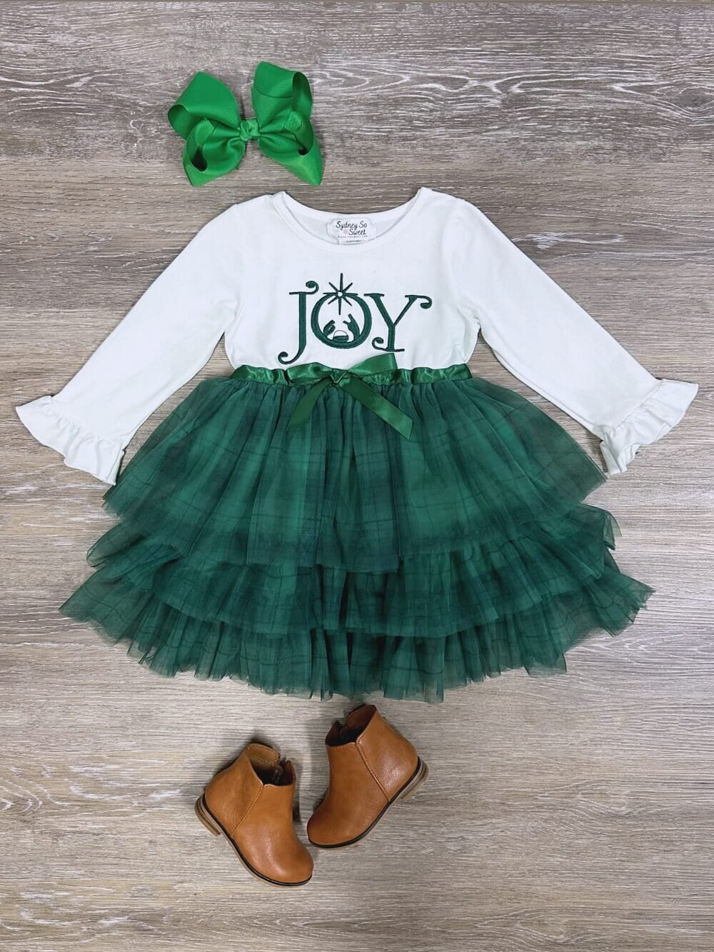 Joy to the World Christmas Nativity Girls Tutu Dress、mySite、camillekostekn