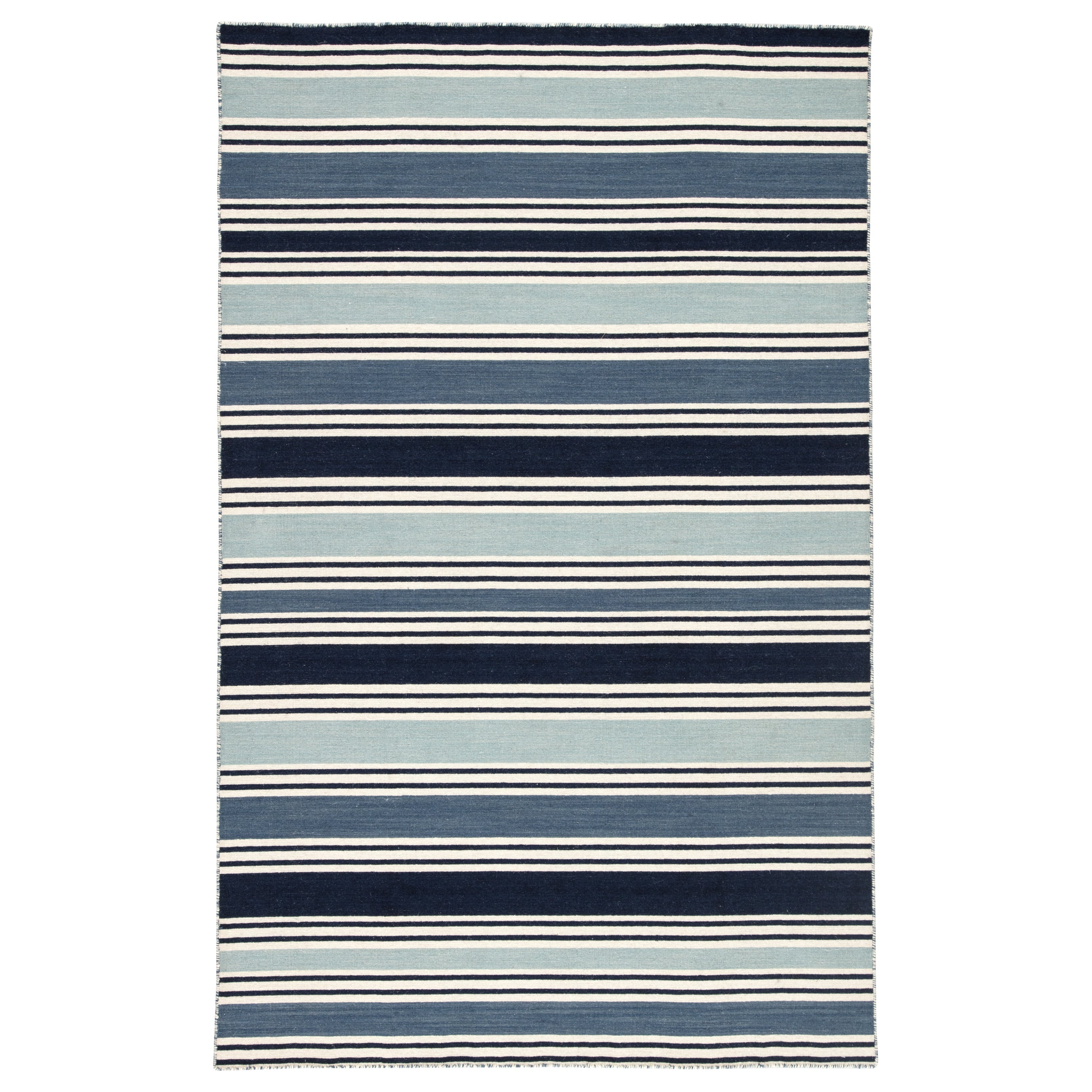 Salada Handmade Striped Blue White Area Rug、mySite、gigharbornorthrealestate
