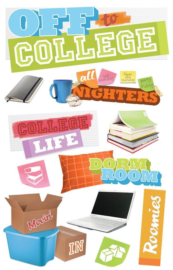  Scrapbook Stickers - 3D Off to College、mySite、ghnorth