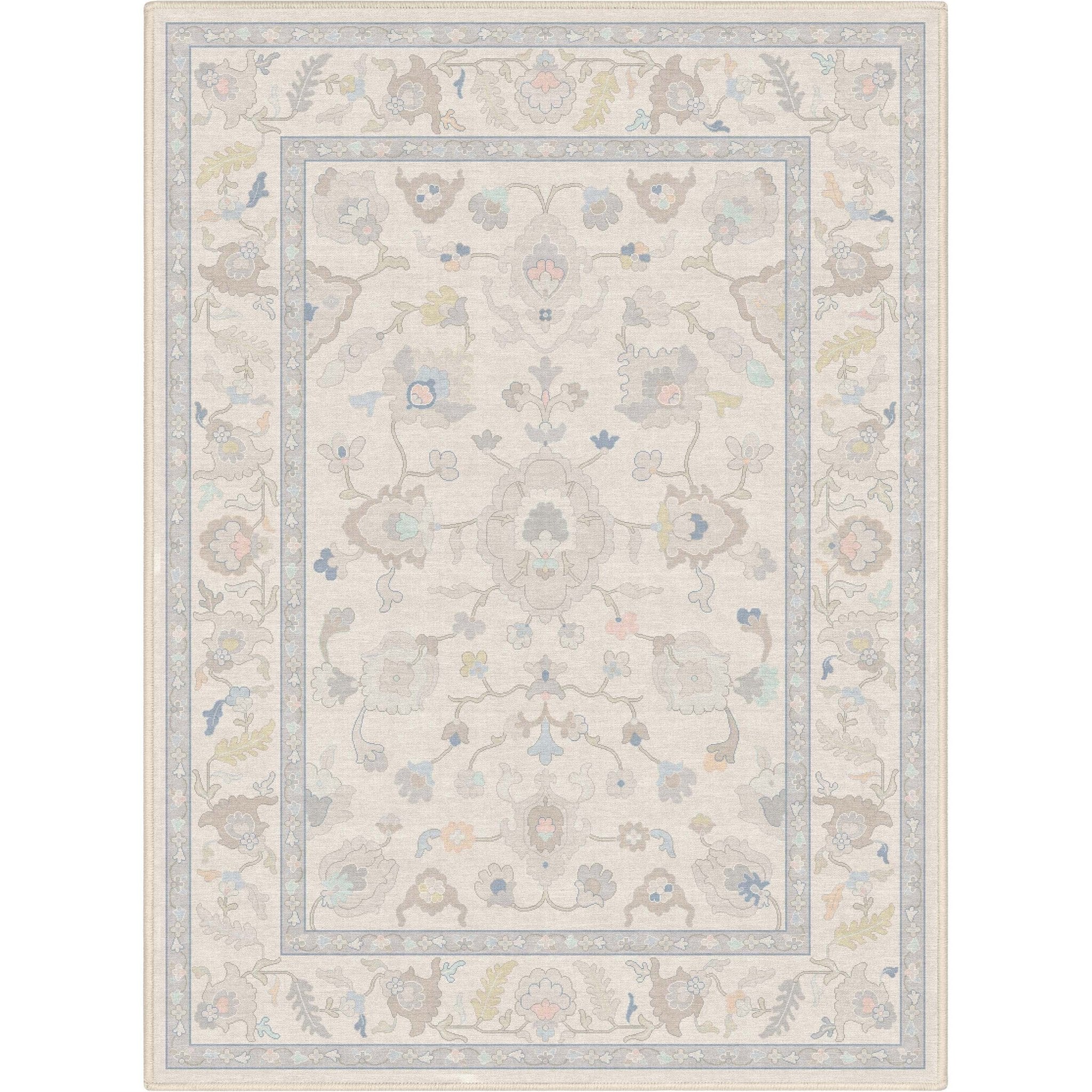 Konya Updated Traditional Oriental Pastel Rug for Living Room Bedroom Dining Room ,Easy Clean、mySite、gigharbornorthrealestate