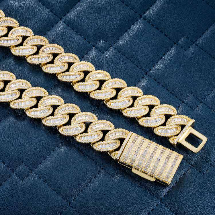 20MM Baguette Moissanite Miami Cuban Link Chain 14K Gold、mySite、hinf8tx79