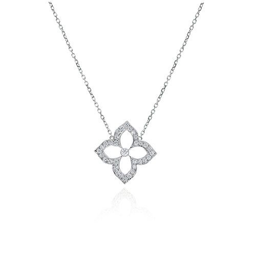 Gumuchian G. Boutique 18k White Gold Diamond Lotus Necklace、mySite、hinf8tx79