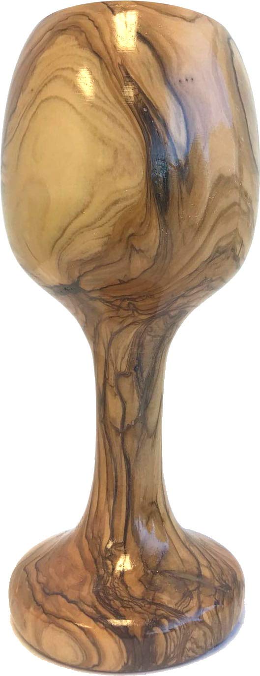 Large Communion Wine Goblet - Chalice Olive Wood (8 Inches Large) - Asfour Outlet Trademark、mySite、topwebapps