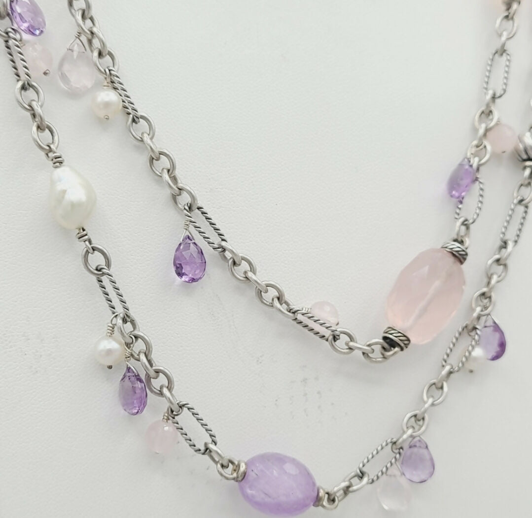 David Yurman Tweejoux Necklace 鈥?Amethyst & Rose Quartz、mySite、hinf8tx79
