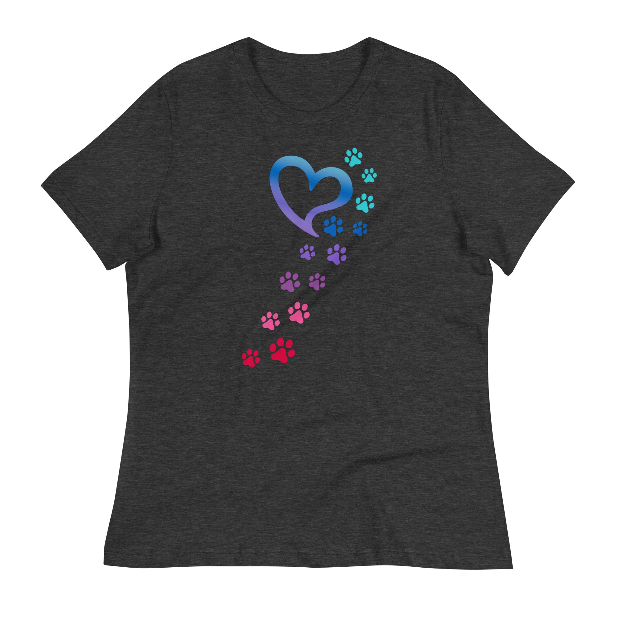 Rainbow Paws To My Heart Relaxed T-Shirt、mySite、camillekostekn