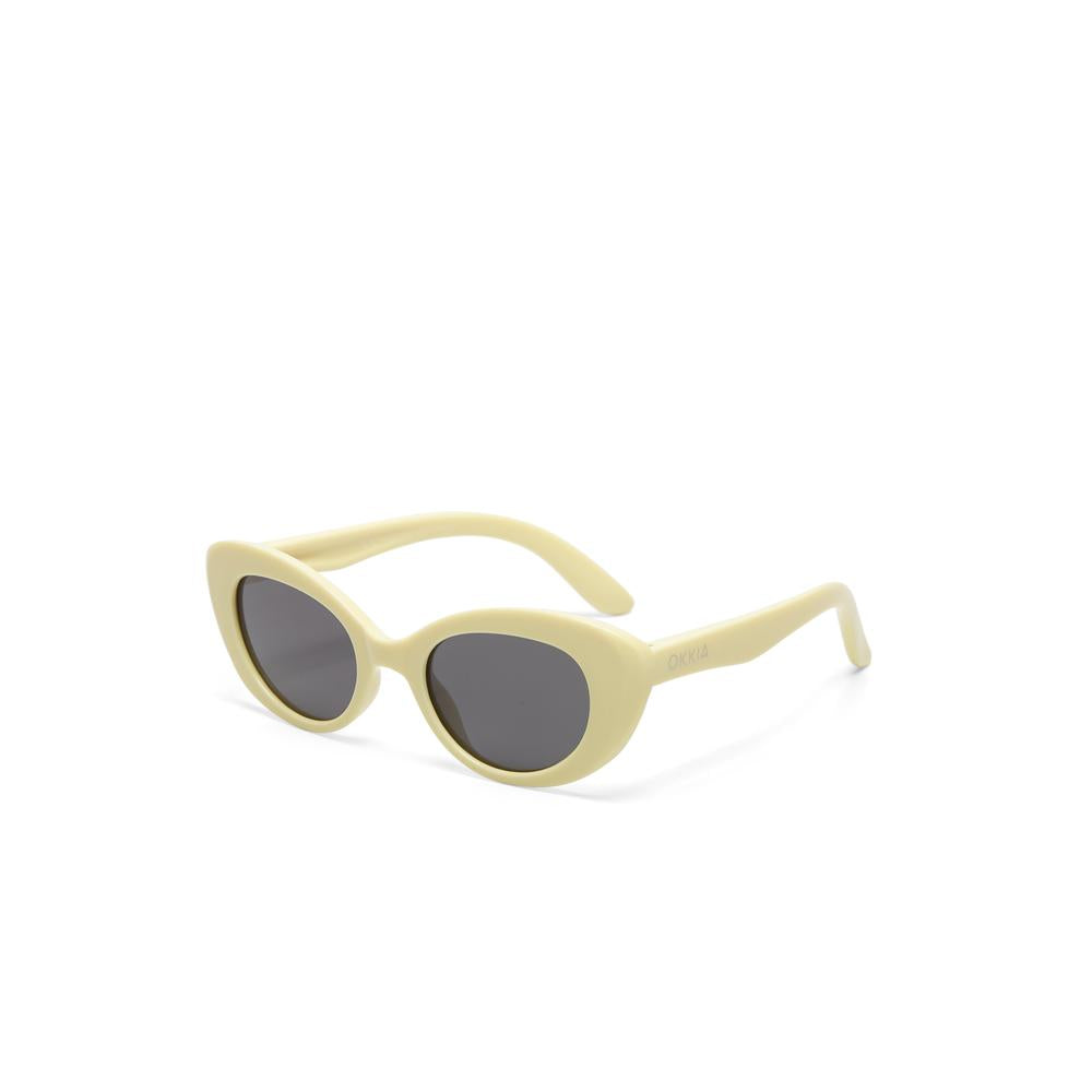 OKKYA - Occhiale Baby Da Sole Premontato Gatto - Montatura Lucida Col. Cream - 6/10 Anni、mySite、fannypackpong
