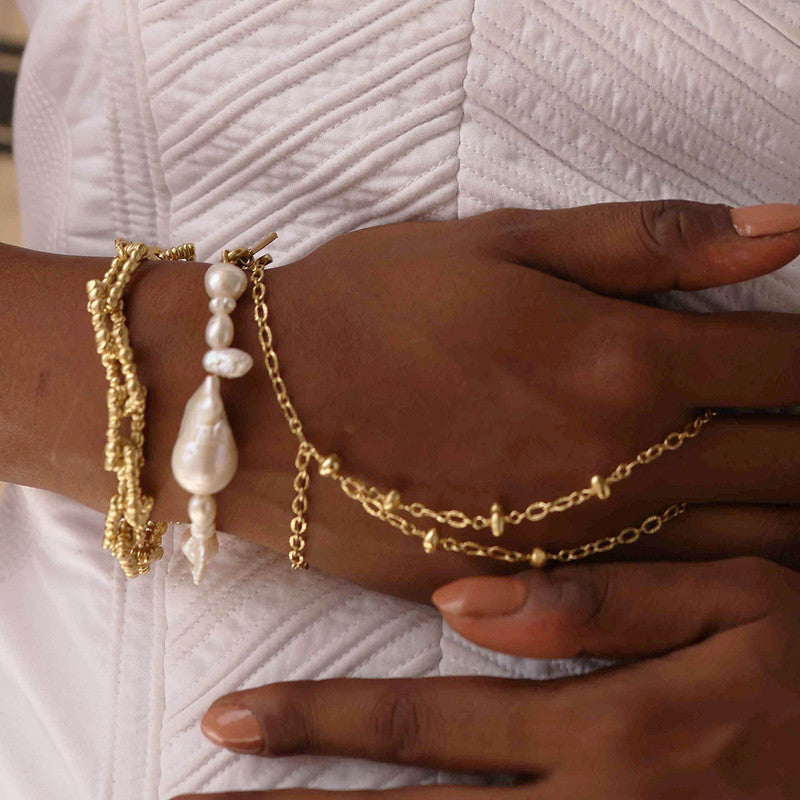 Harness Beaded Bracelet | 14K Gold Plated、mySite、camillekostekn