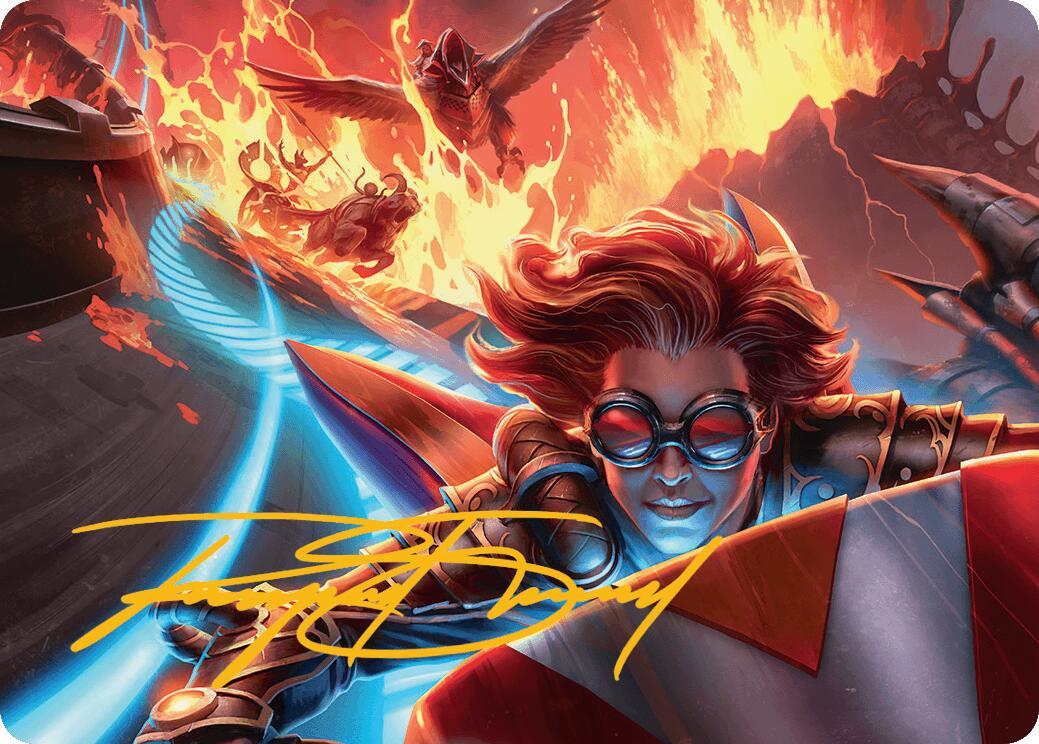 Outpace Oblivion Art Card (Gold-Stamped Signature) Aetherdrift Art Series、mySite、waistdrama