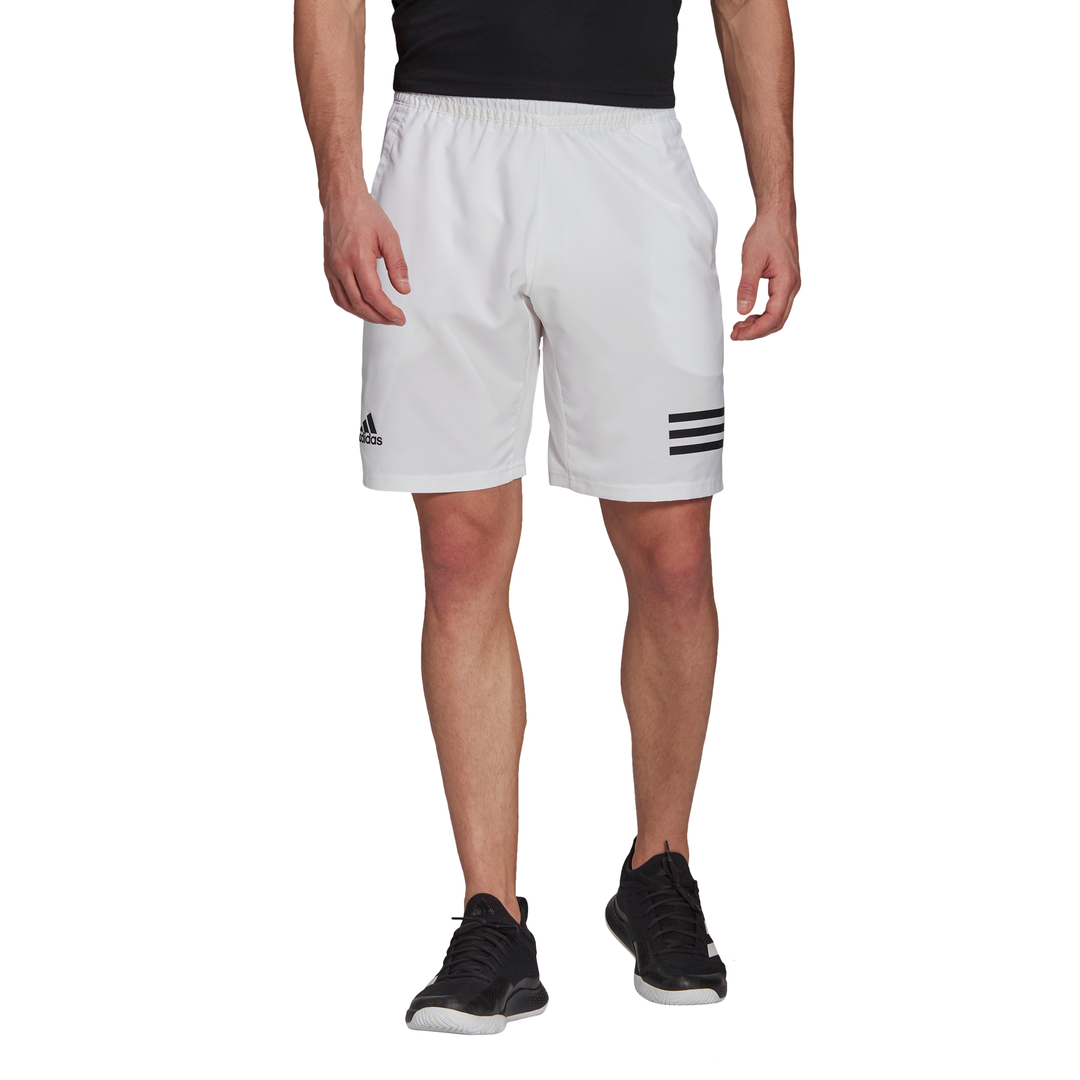 adidas Men's 3 Stripe Club Short (White/Black)、mySite、neckold