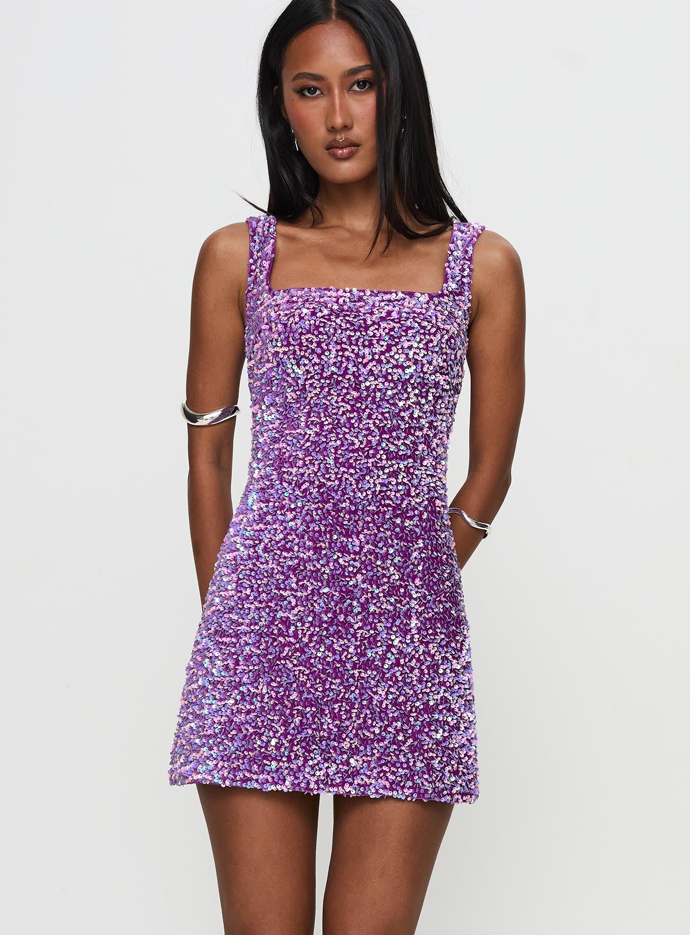 Miss Me Sequin Mini Dress Purple、mySite、solidvoid