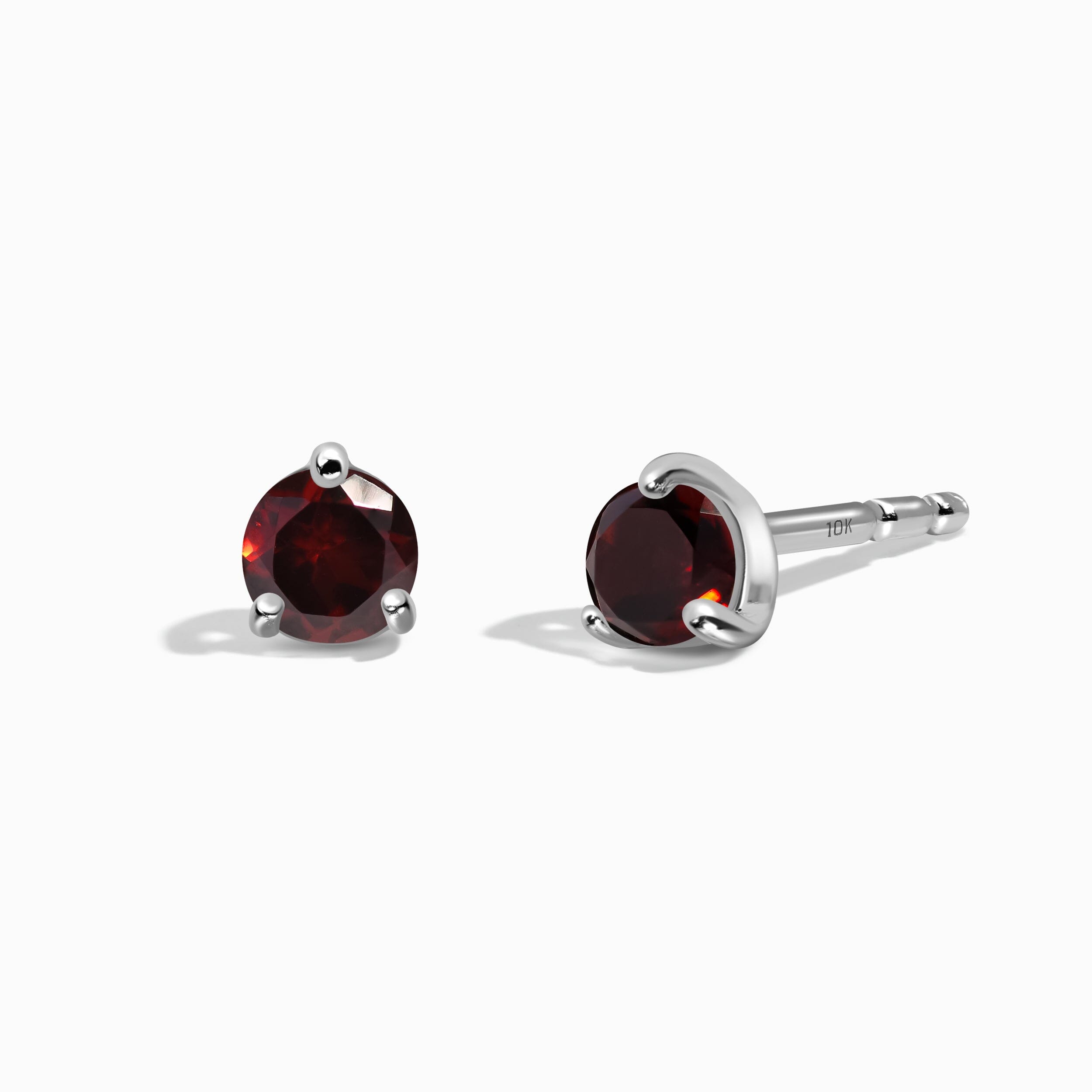 Garnet Round Studs - January Birthstone、mySite、hinf8tx79
