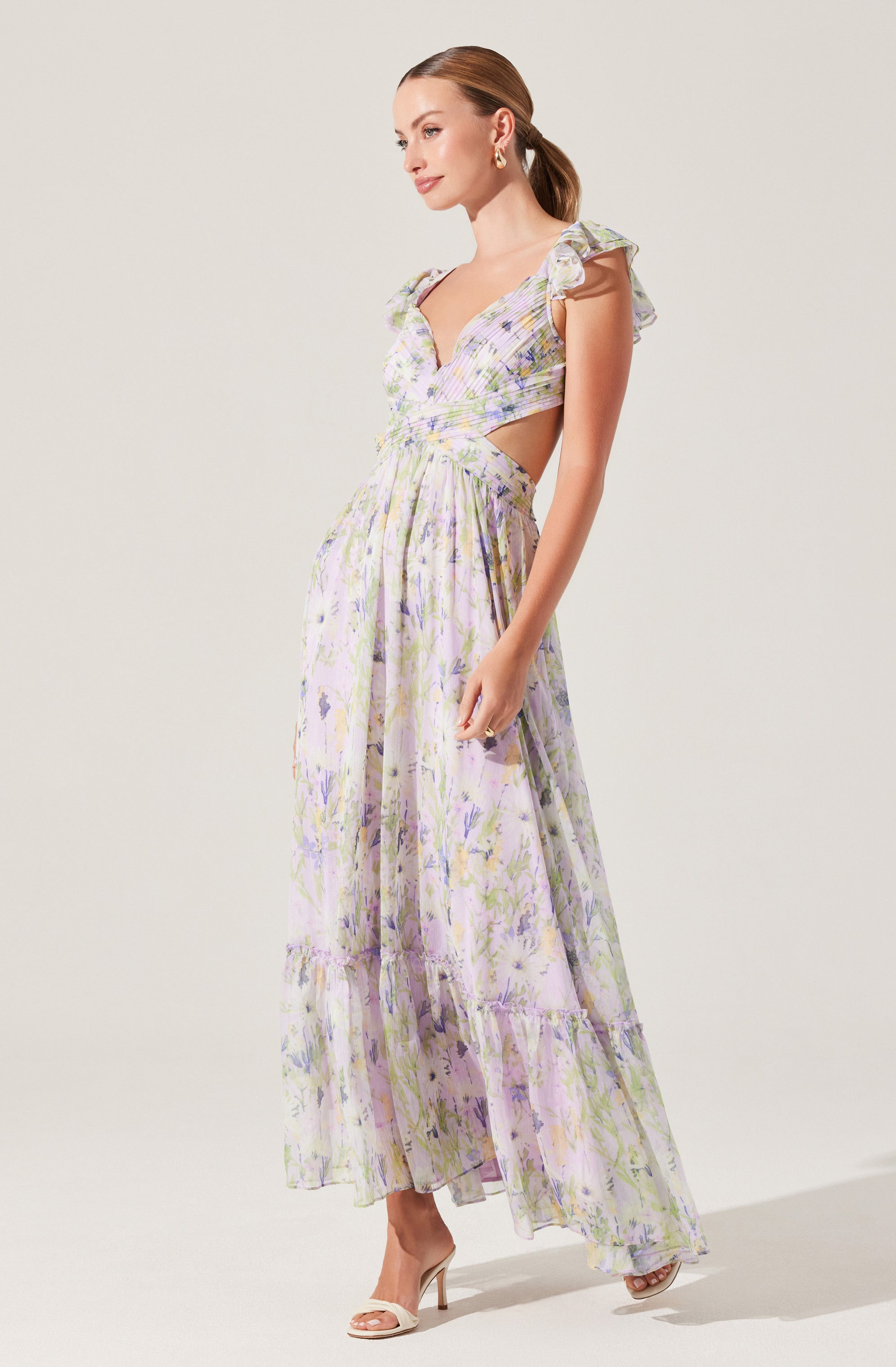 Primrose Floral Strappy Back Maxi Dress、mySite、solidvoid