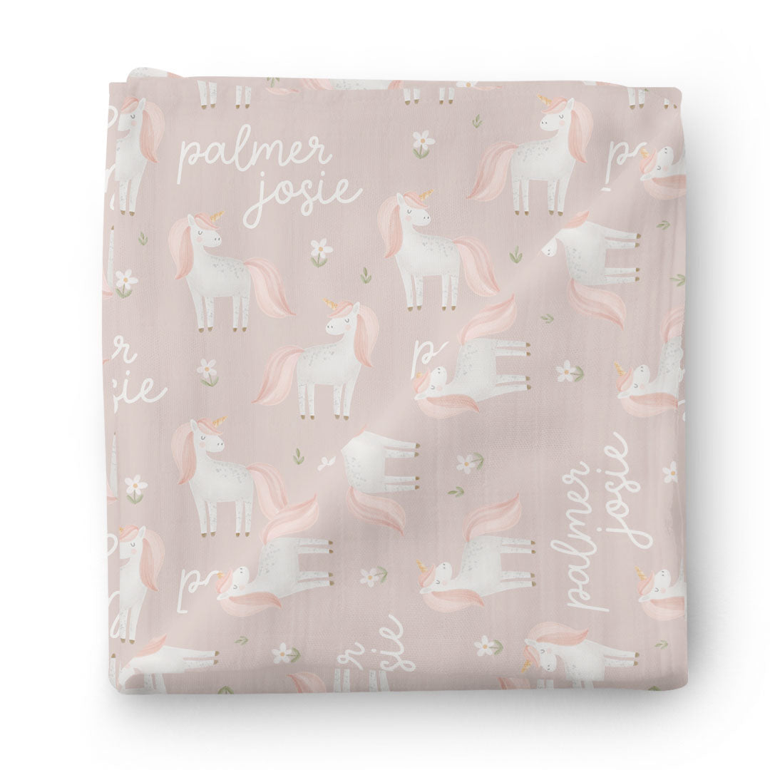  Sweet Unicorn Personalized Baby Name Swaddle Blanket、mySite、layawaytickets