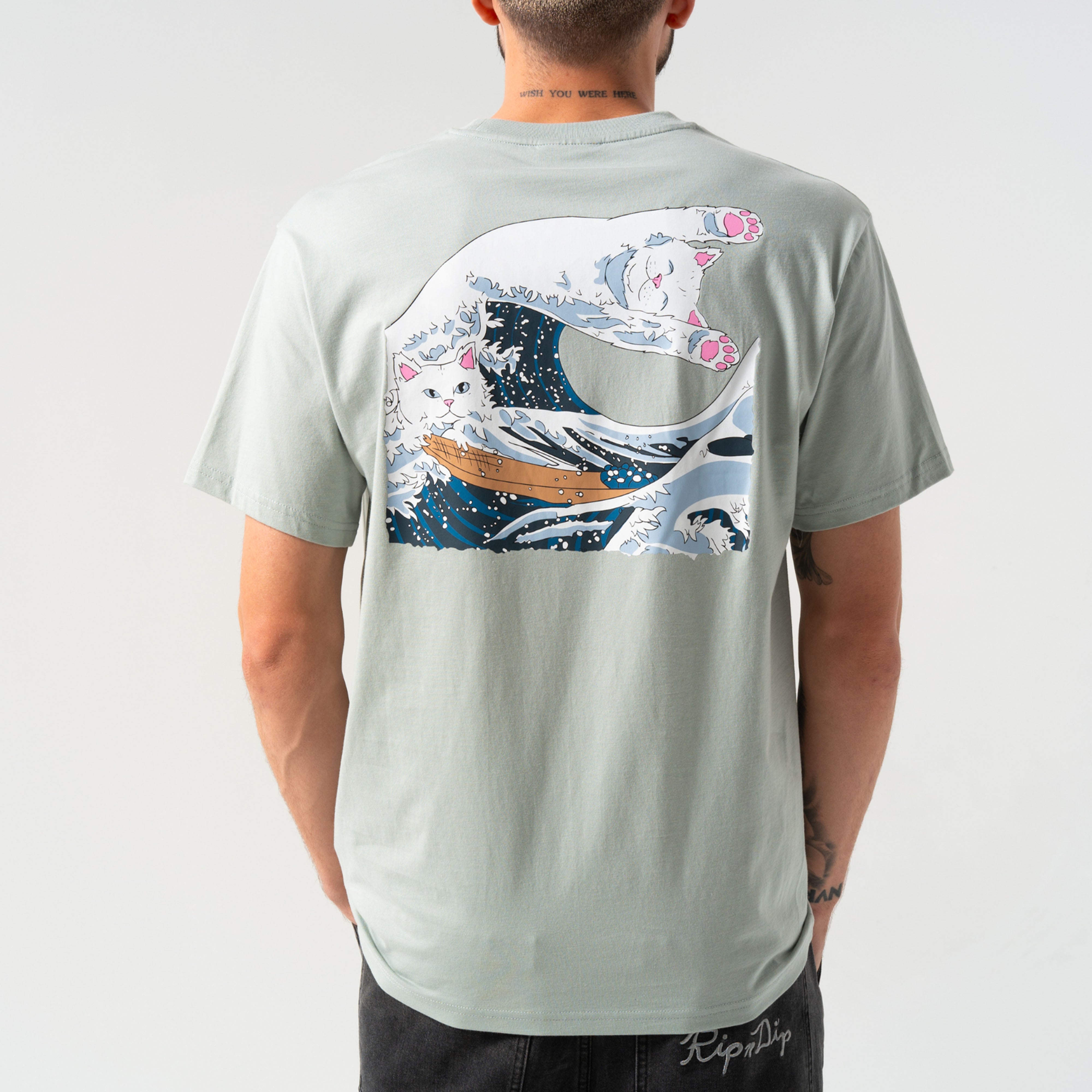  Great Wave Tee (Sage Grey)、mySite、merchandisen