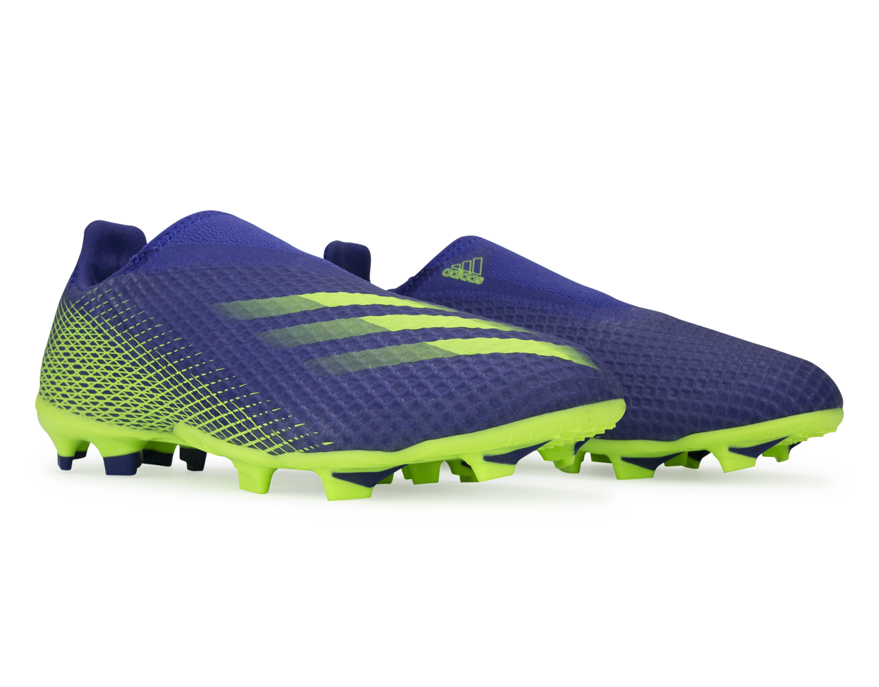 adidas Kids X Ghosted.3 Laceless FG Energy Ink/Signal Green、mySite、noshort