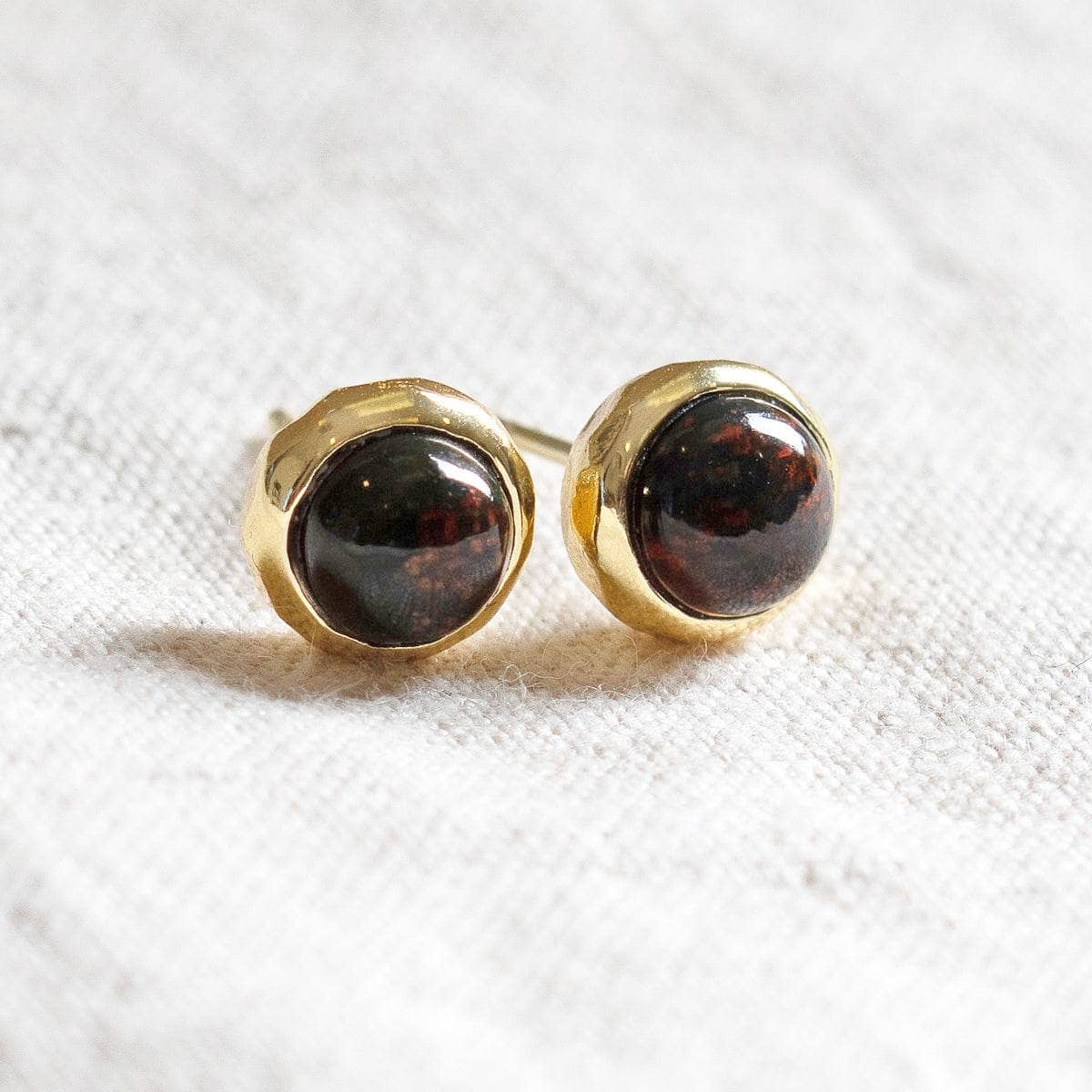 Bloodstone Gold or Silver Stud Earrings、mySite、hinf8tx79