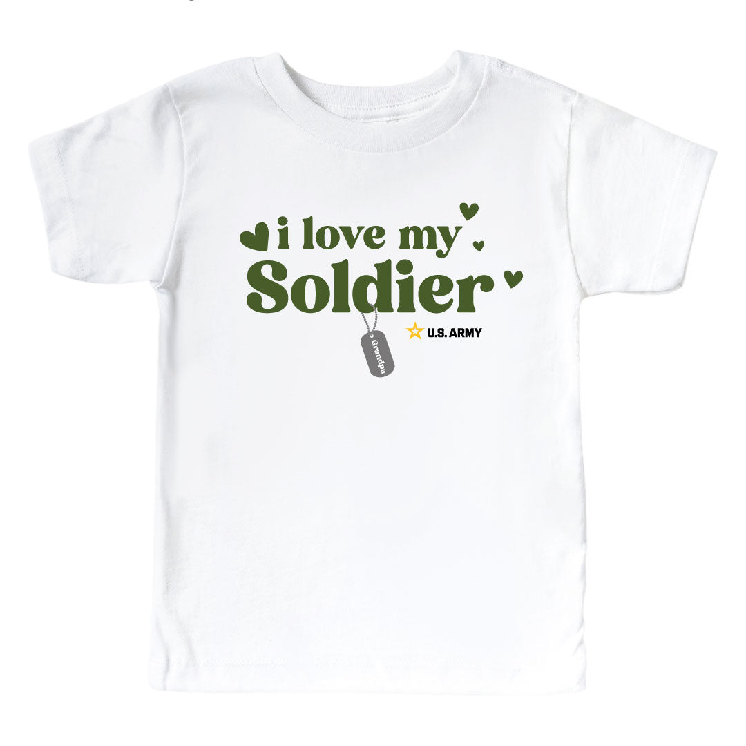  U.S. Army Personalized My Soldier Kids Graphic Tee | White、mySite、layawaytickets