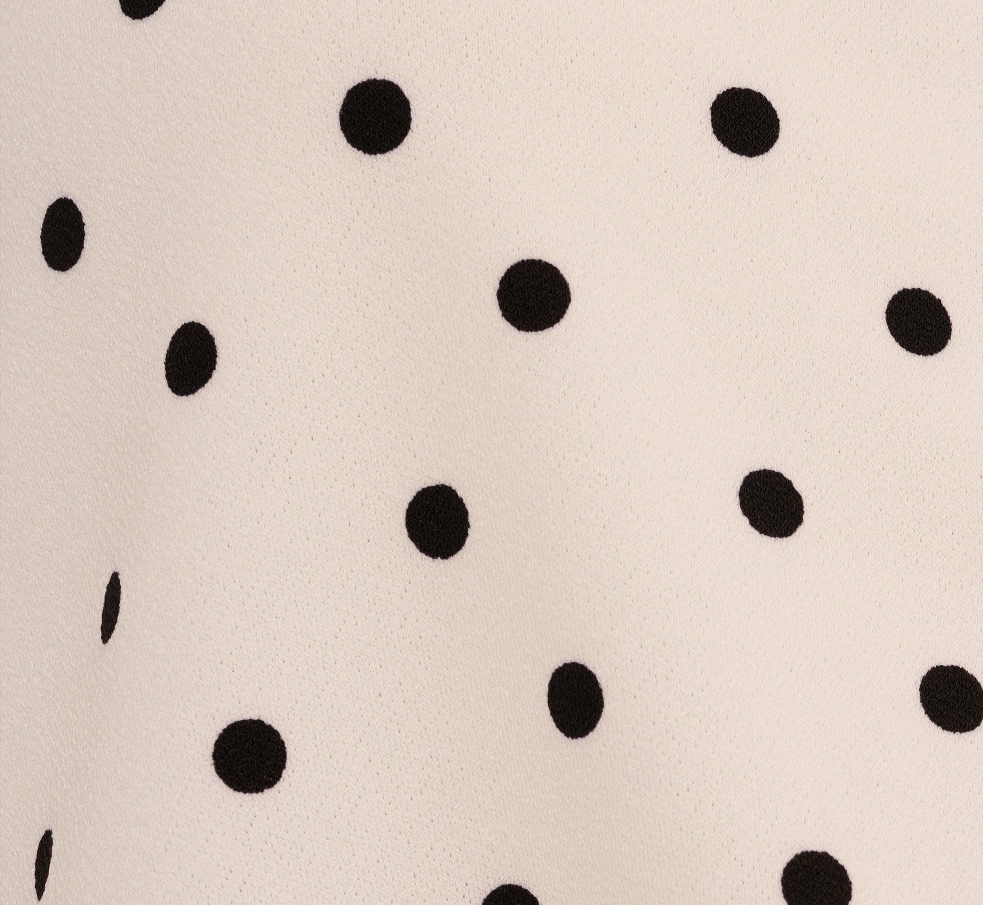 Short Sleeve Printed Button Front Blouse In Ivory Black Timeless Dot、mySite、solidvoid