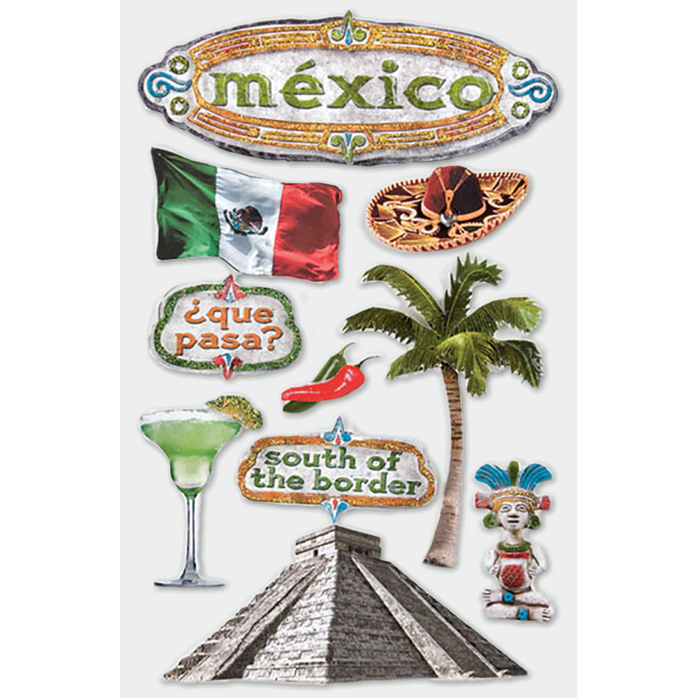  Mexico 3-D Stickers、mySite、ghnorth