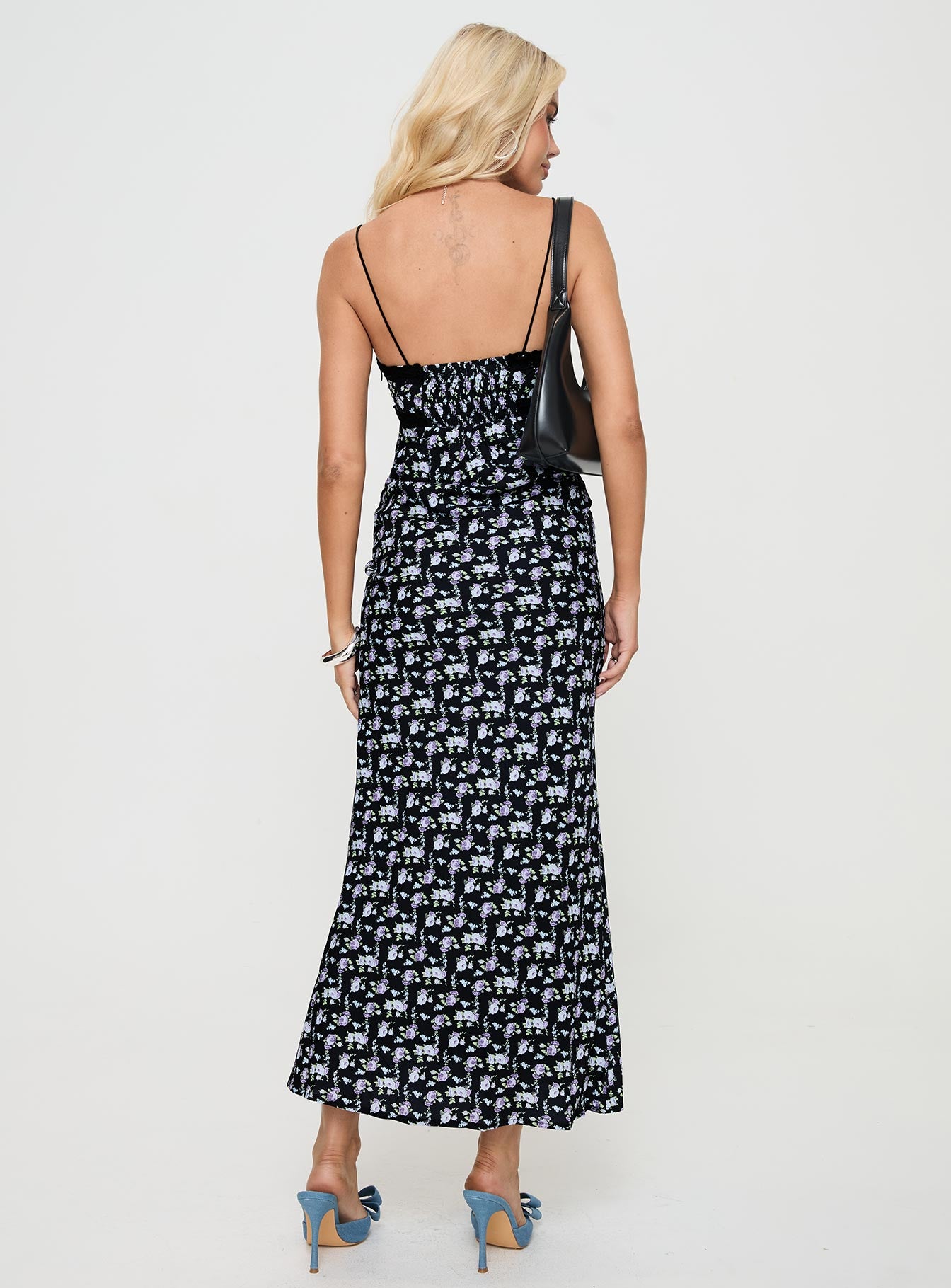 Emily Maxi Dress Black / Floral、mySite、solidvoid
