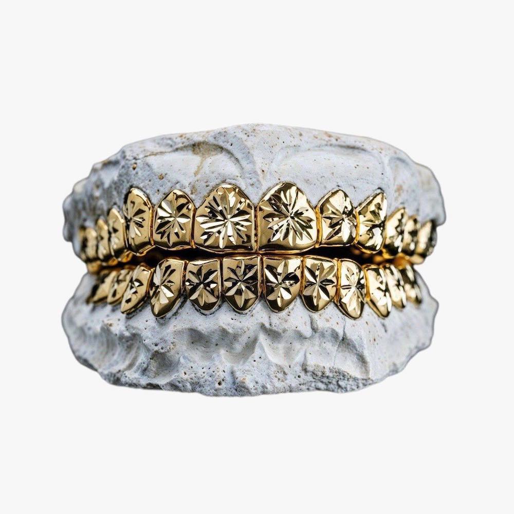 12 on 12 Starburst Grillz 14K Gold、mySite、hinf8tx79