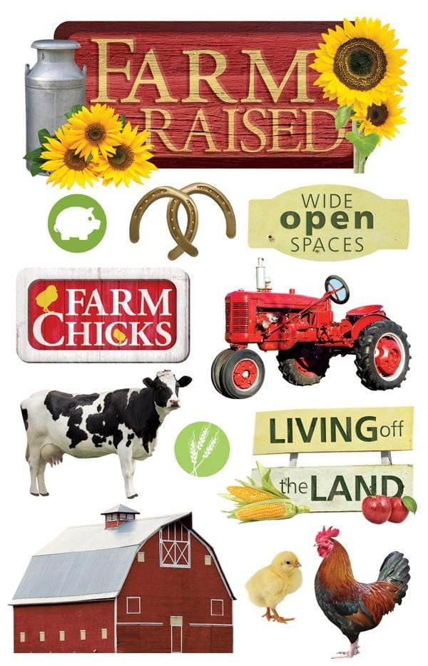  Scrapbook Stickers - 3D Farm Raised、mySite、ghnorth