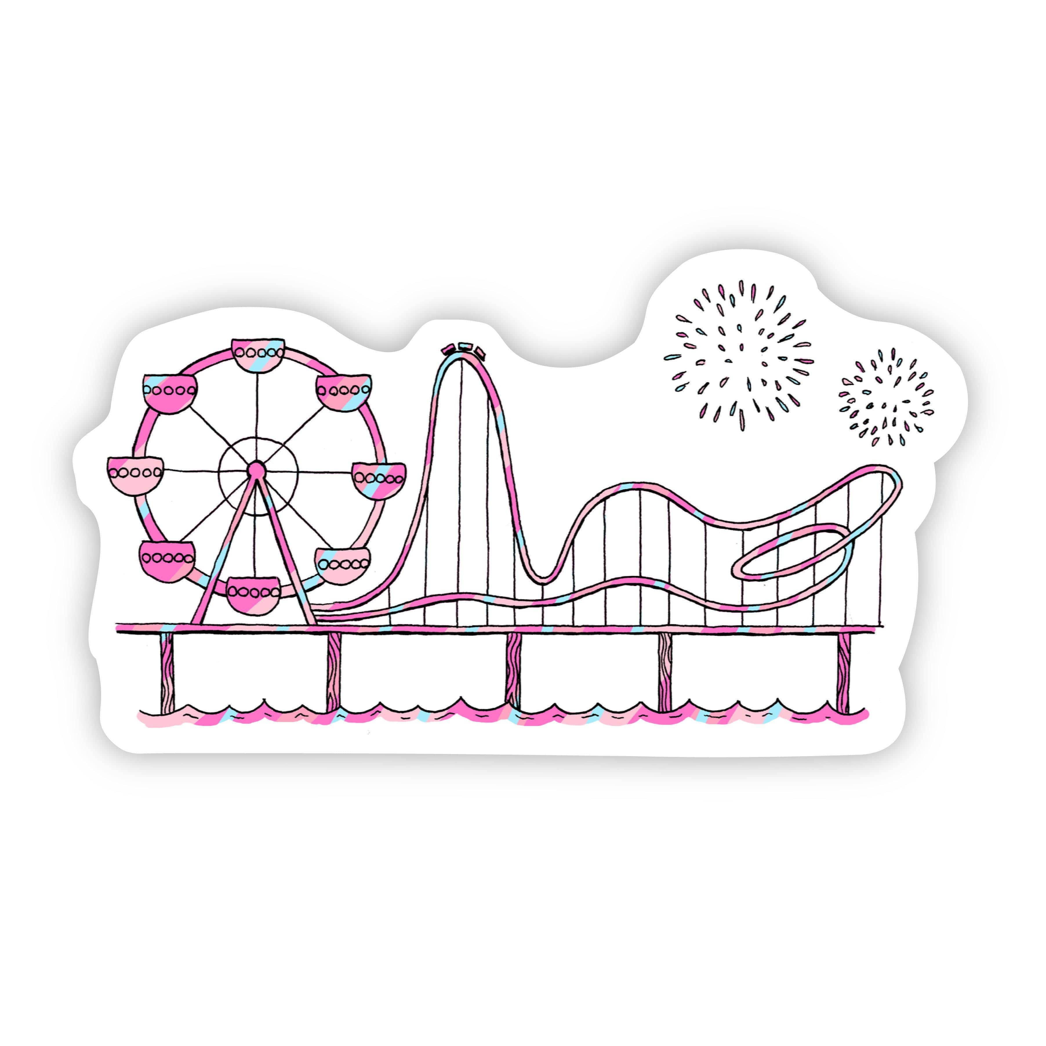  Pier & Amusement Park Sticker Summer Vibes、mySite、elrpsem3k