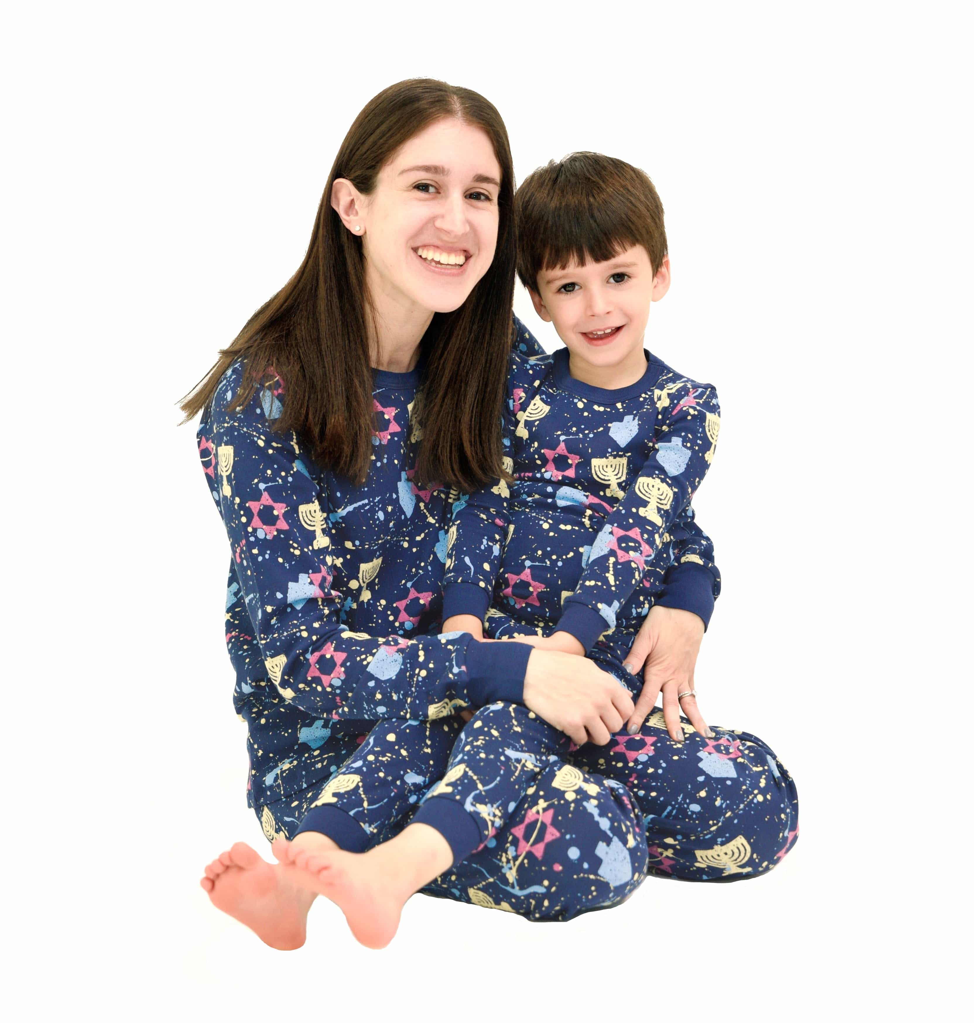 Hanukkah Splatter Paint Pajamas, Adults Unisex Sizes S - XL、mySite、topwebapps