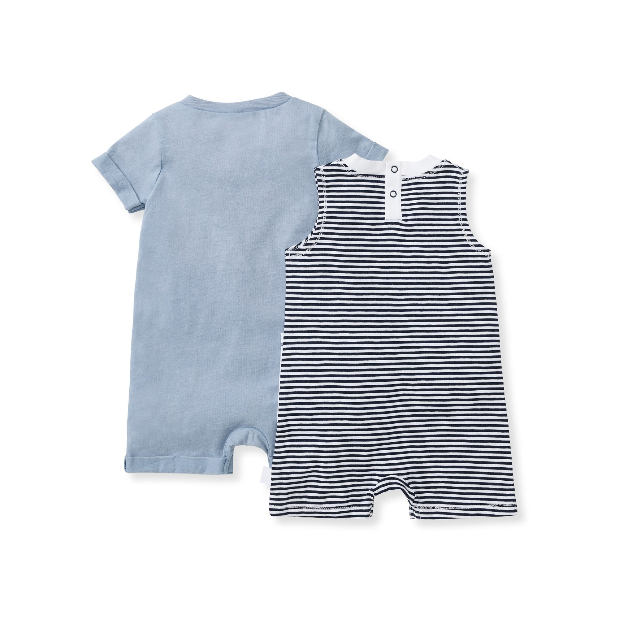 Classic Stripe Baby Boy Romper 2 Pack Set、mySite、g9winljtr