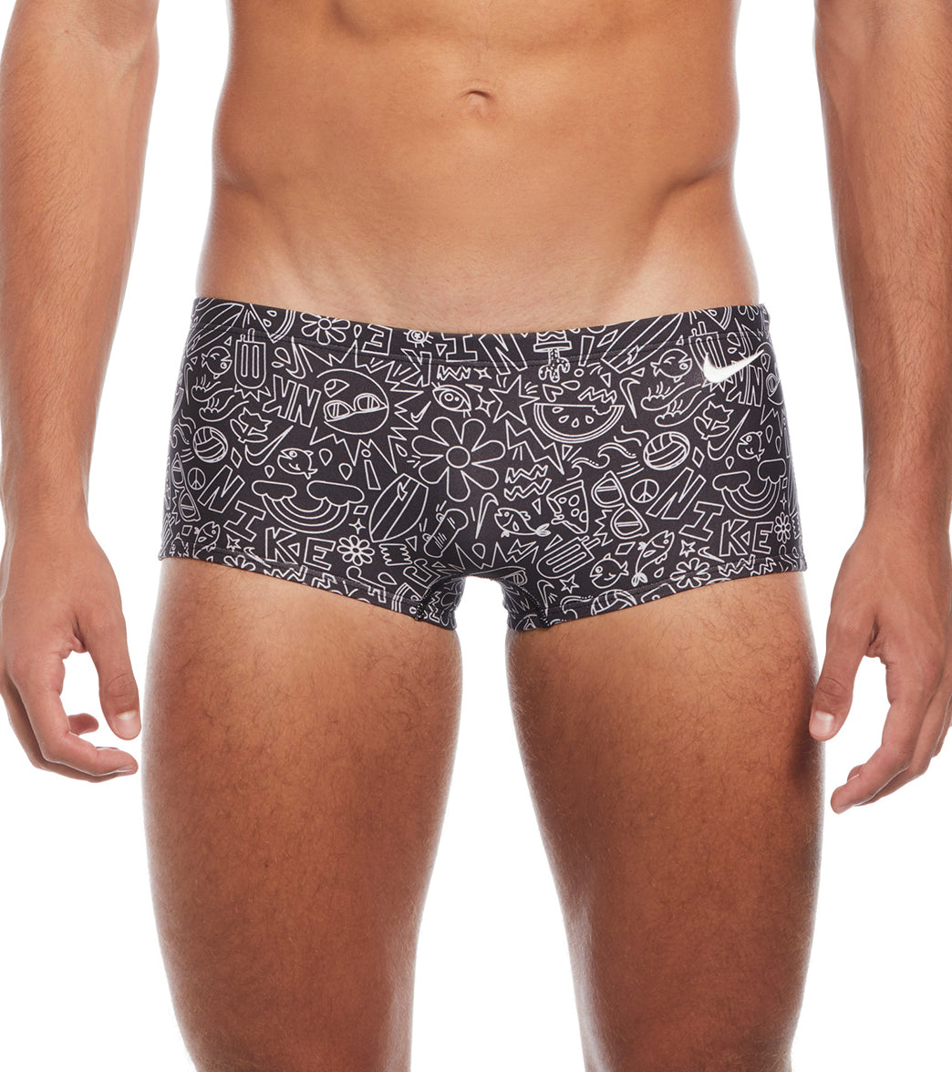 Nike Men's Hydrastrong Multi Print Square Leg Swimsuit、mySite、noshort