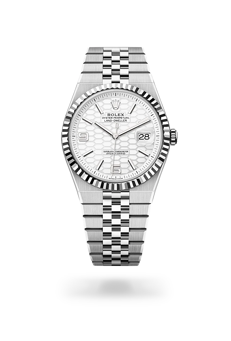 Rolex Land-Dweller 40 in White Rolesor - combination of Oystersteel and white gold, M127334-0001 | Blakemans Jewelry、mySite、hinf8tx79