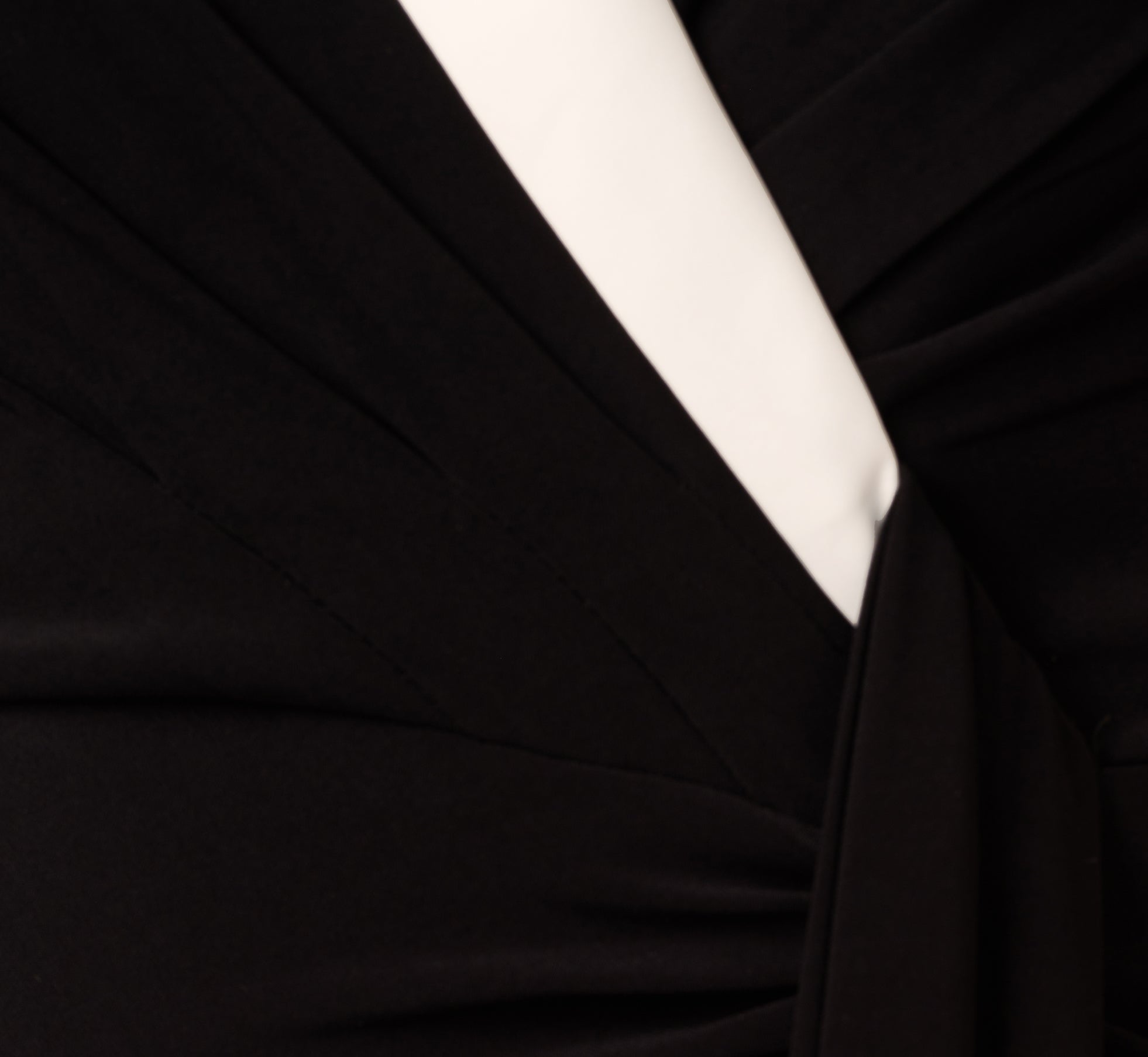 Shawl Collar Jersey Gown In Black Ivory、mySite、solidvoid