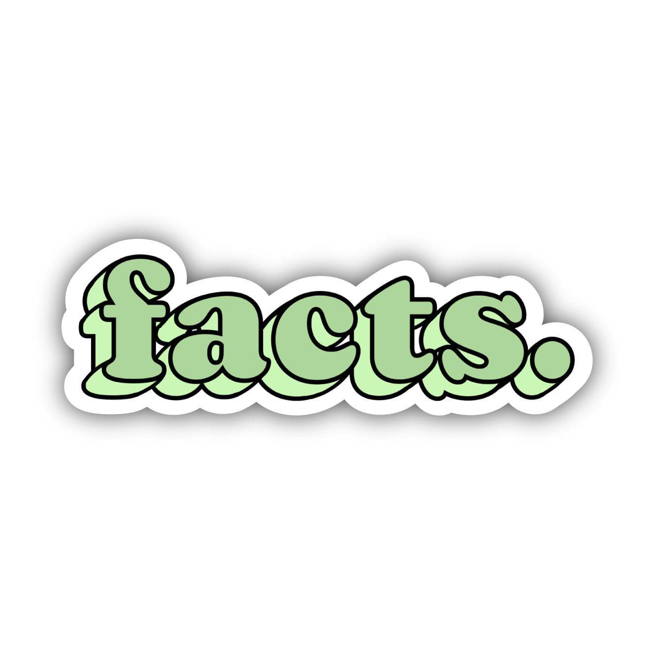  Facts. Bold Green Aesthetic Sticker、mySite、elrpsem3k