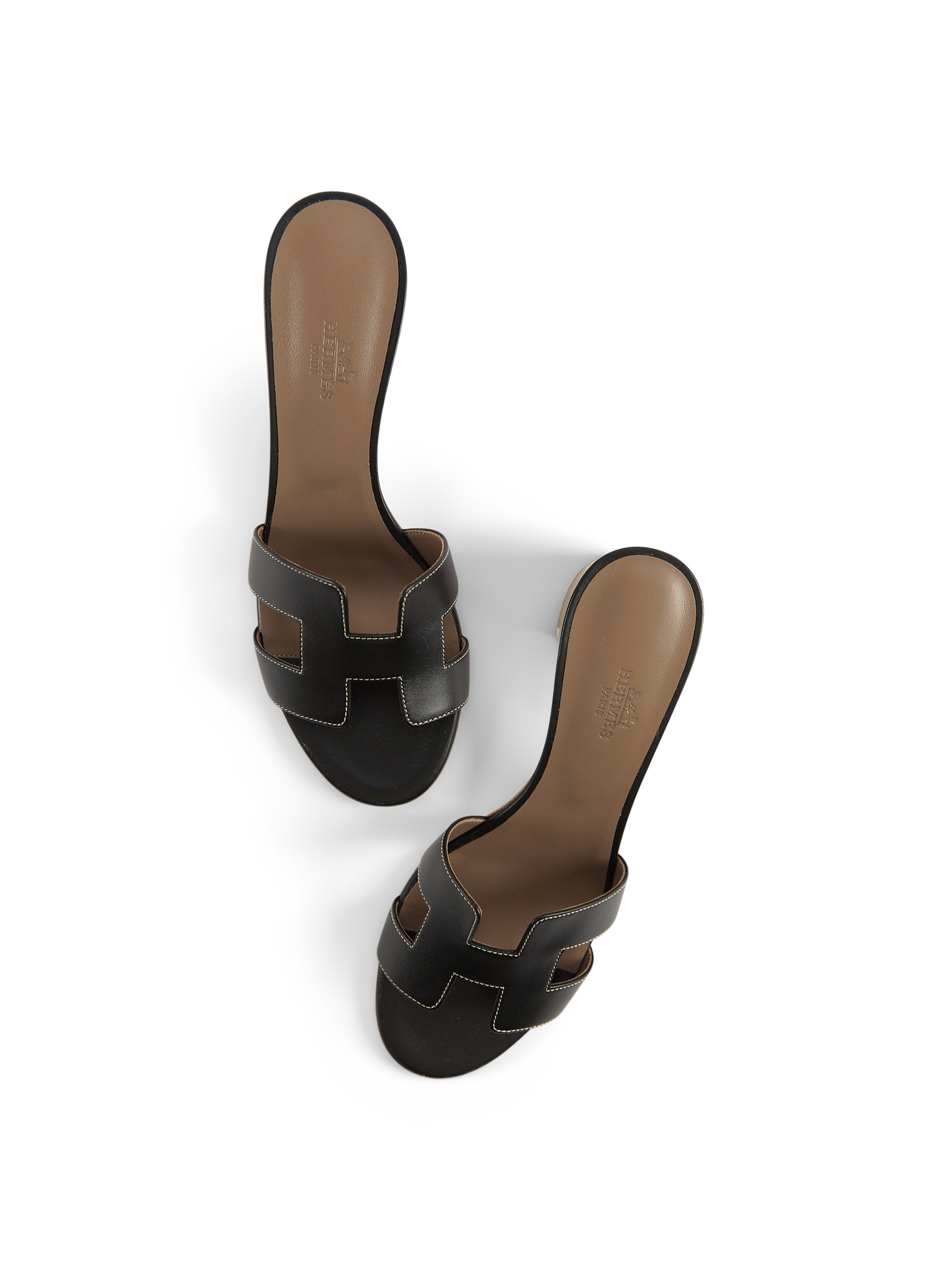 Hermès Oasis Leather Sandals (Black)、mySite、garminoutage.com