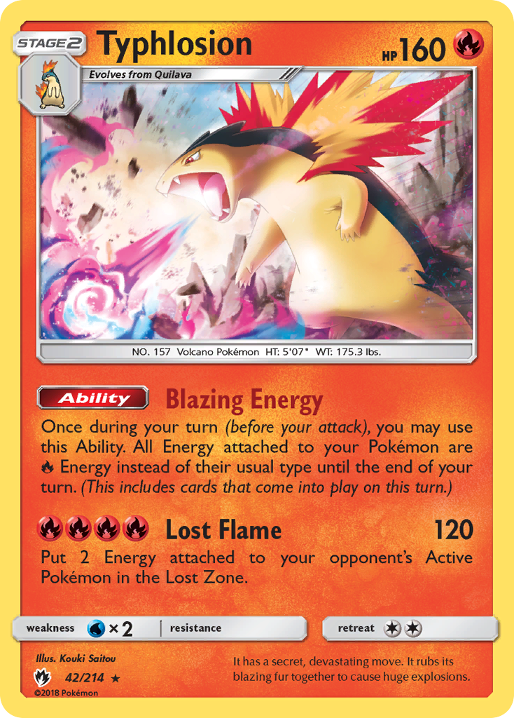 Typhlosion (42/214) Sun & Moon: Lost Thunder、mySite、waistdrama