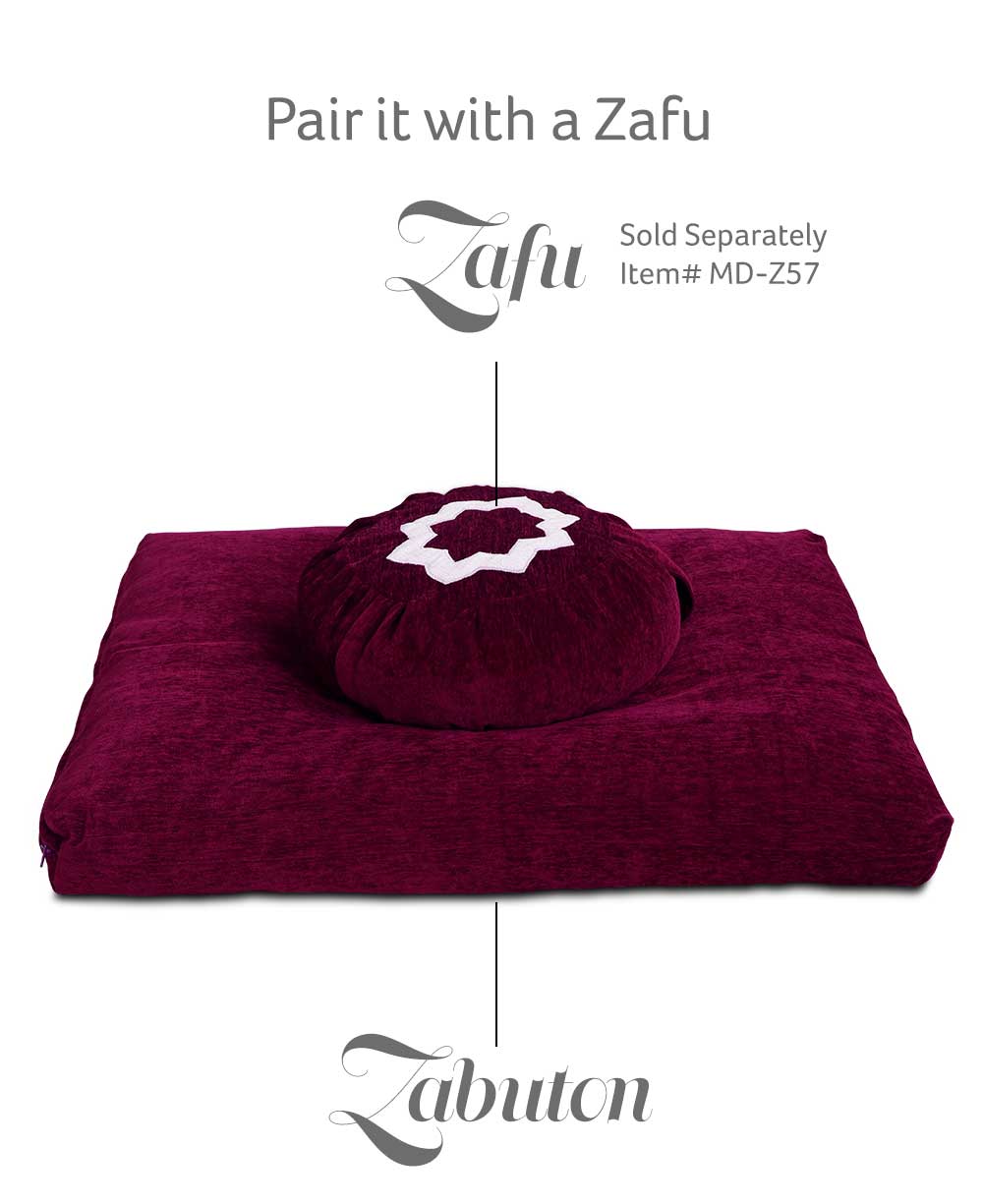 Plum Purple Chenille Zabuton Meditation Cushion、mySite、topwebapps