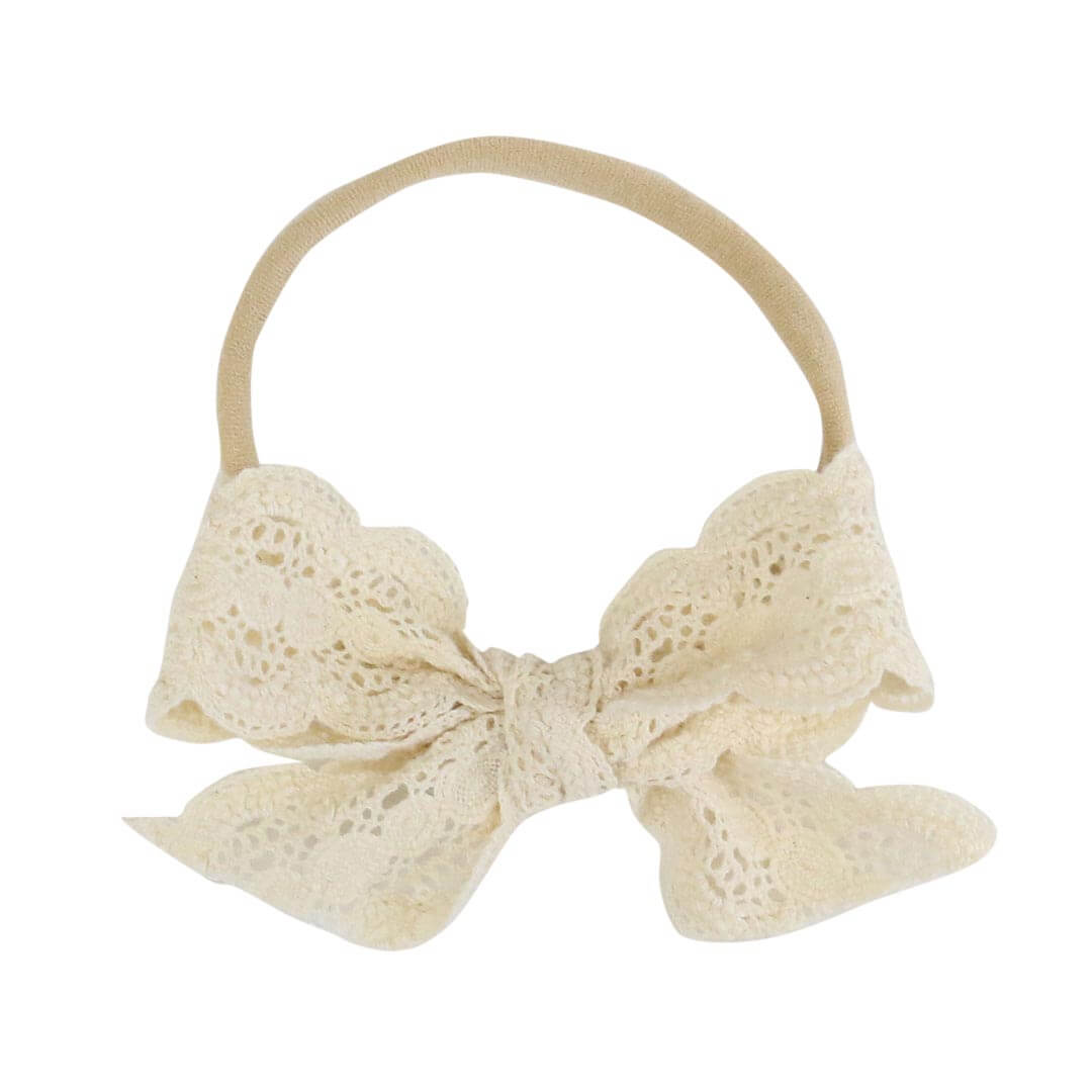  Ivory Lace Bow Headband、mySite、layawaytickets